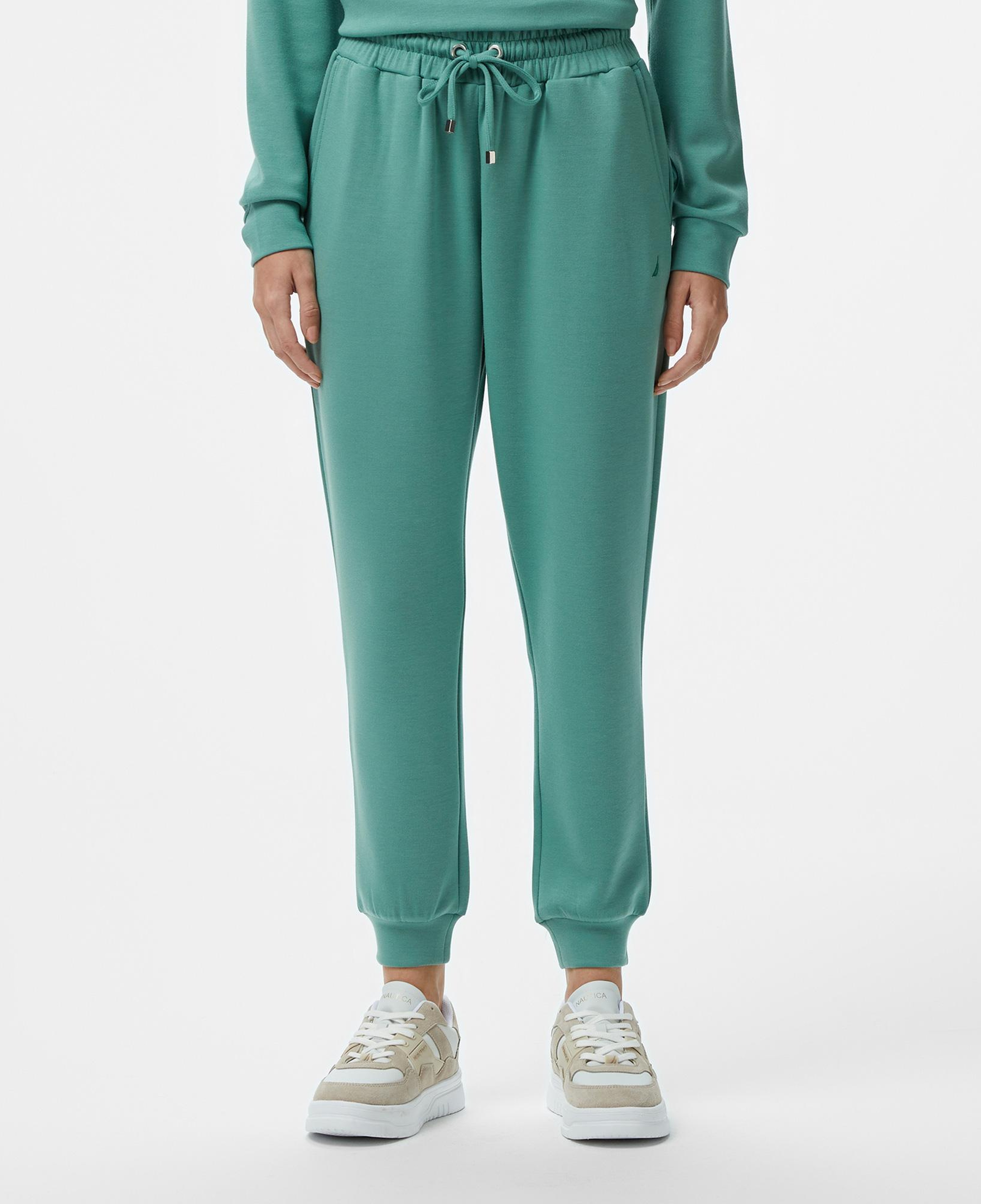 Nautica Kadın Yeşil Regular Fit Modal Karışımlı Eşofman Altı