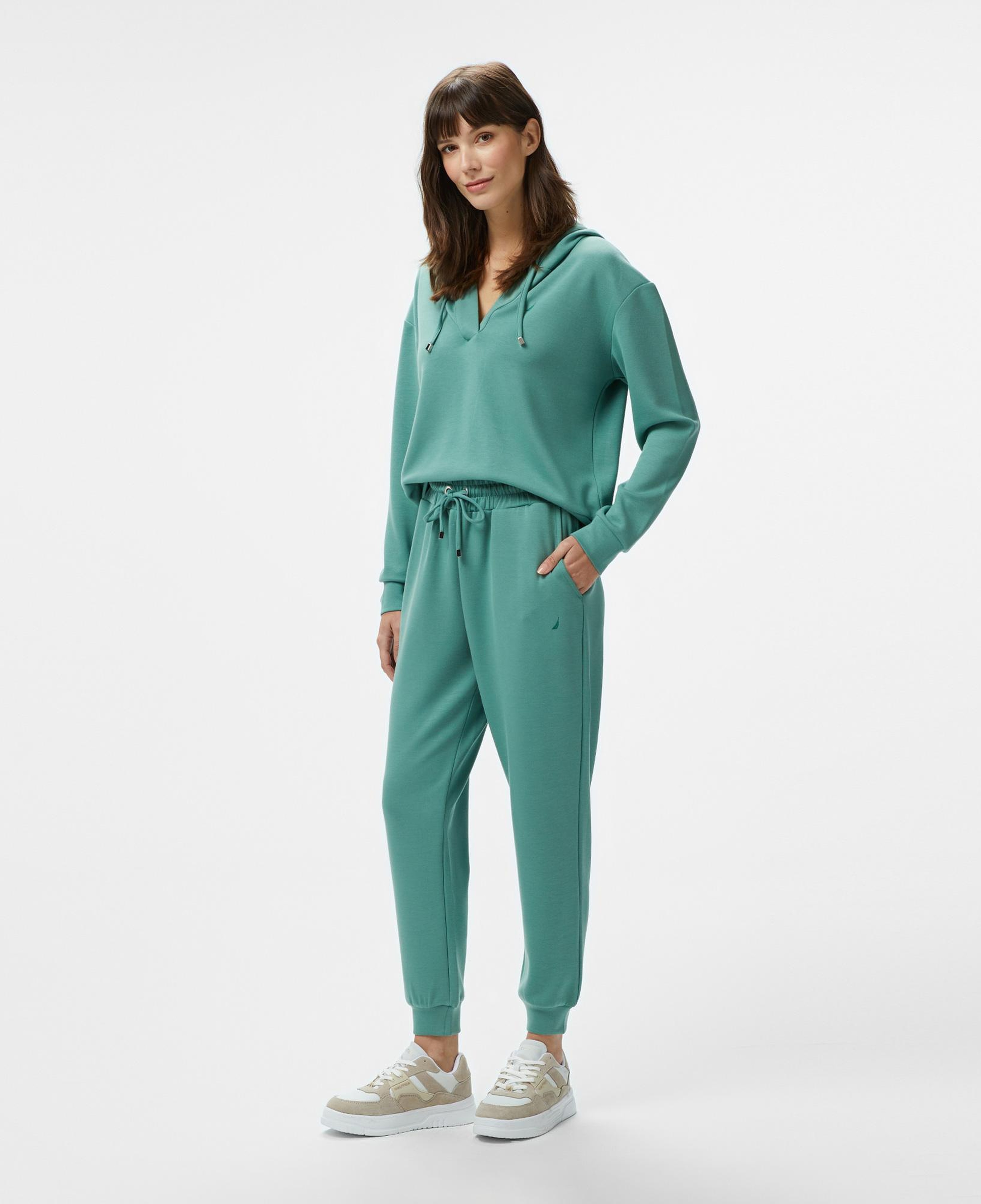 Nautica Kadın Yeşil Regular Fit Modal Karışımlı Eşofman Altı