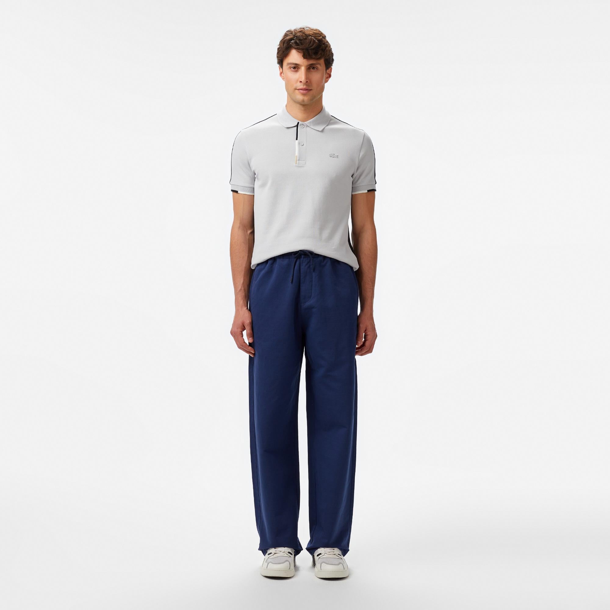 Lacoste Erkek Regular Fit Renk Bloklu Gri Polo
