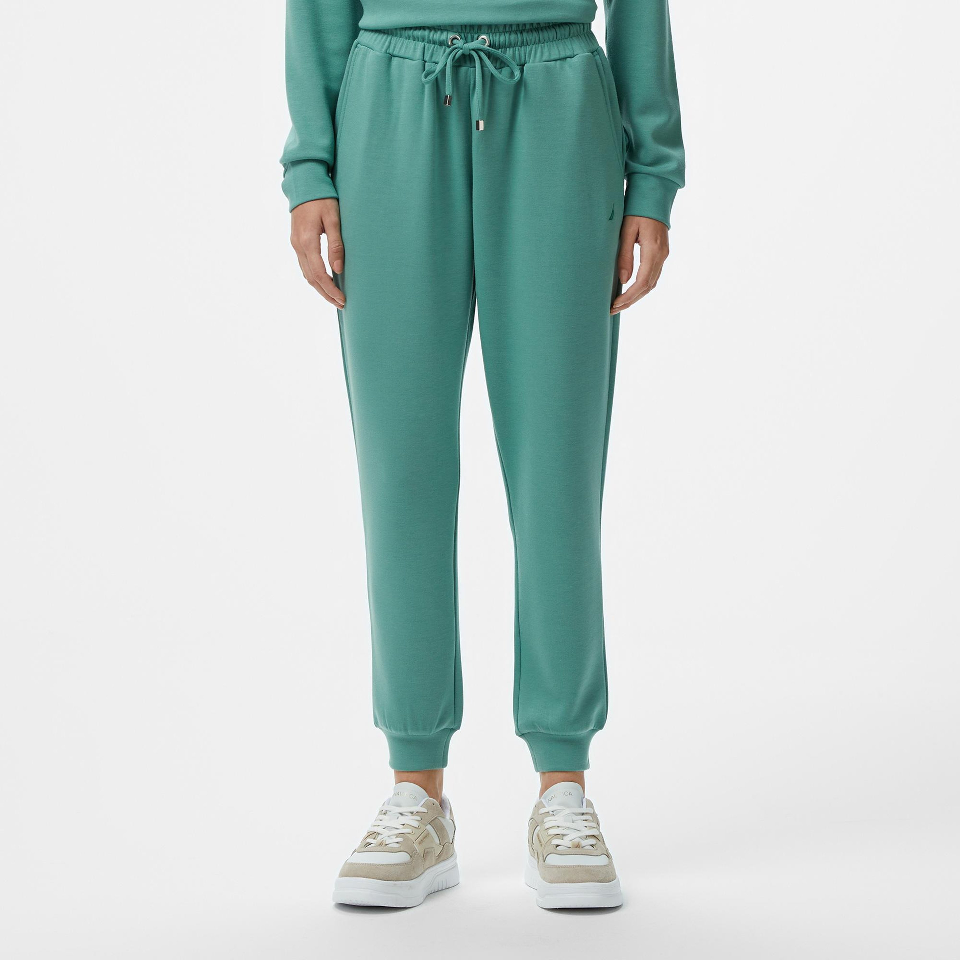 Nautica Kadın Yeşil Regular Fit Modal Karışımlı Eşofman Altı