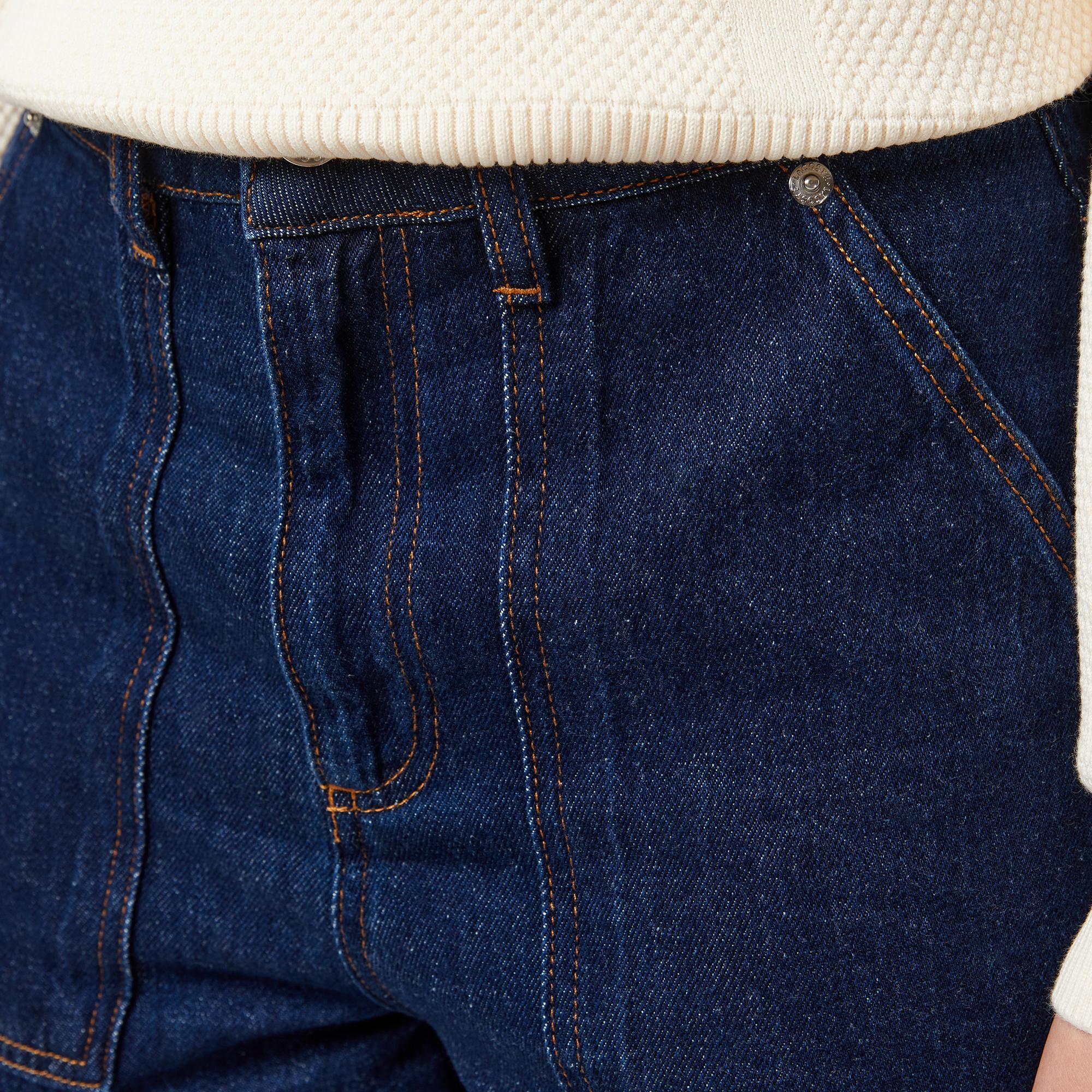 Kadın Straight Fit Koyu Mavi Pantolon