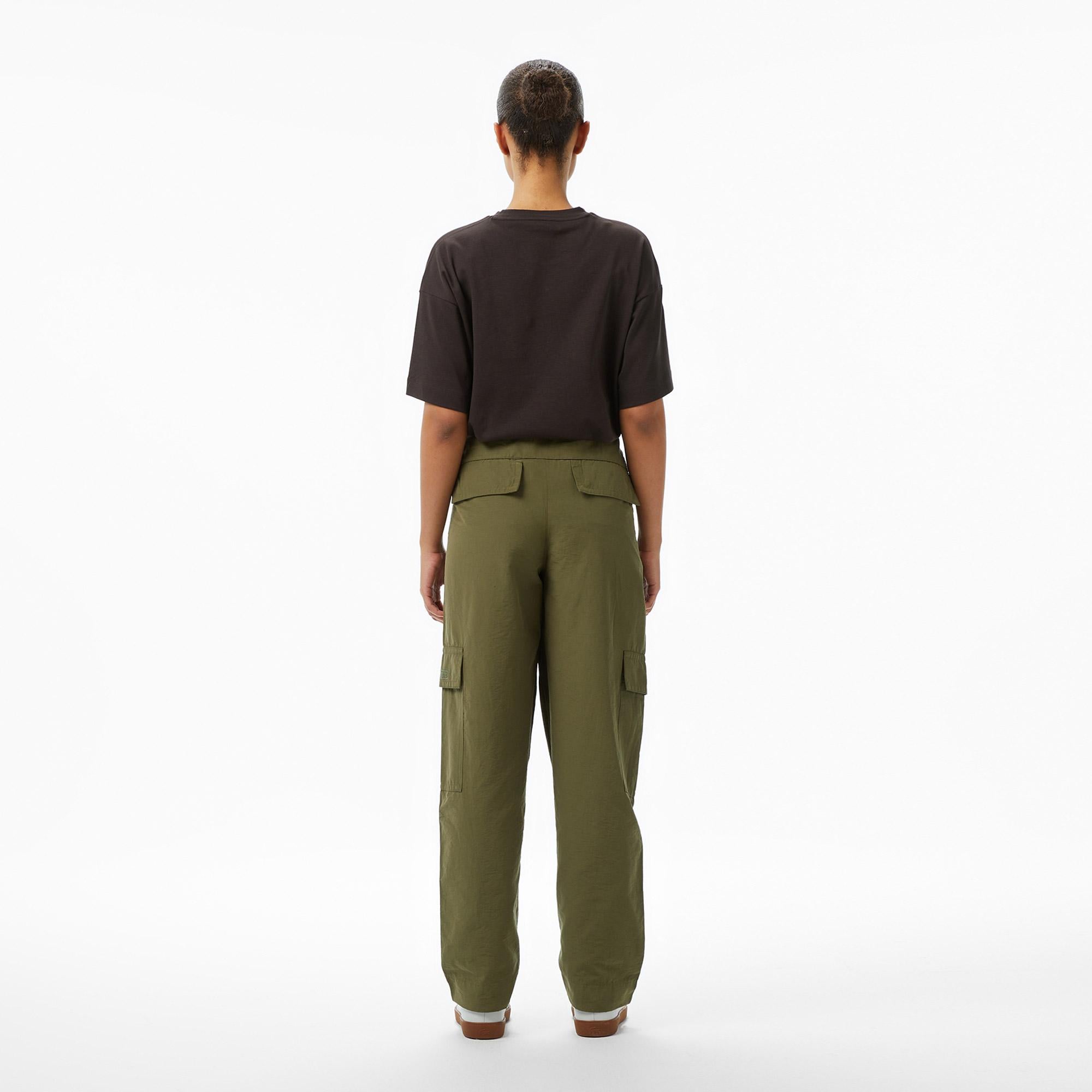 Kadın Oversize Fit Haki Pantolon