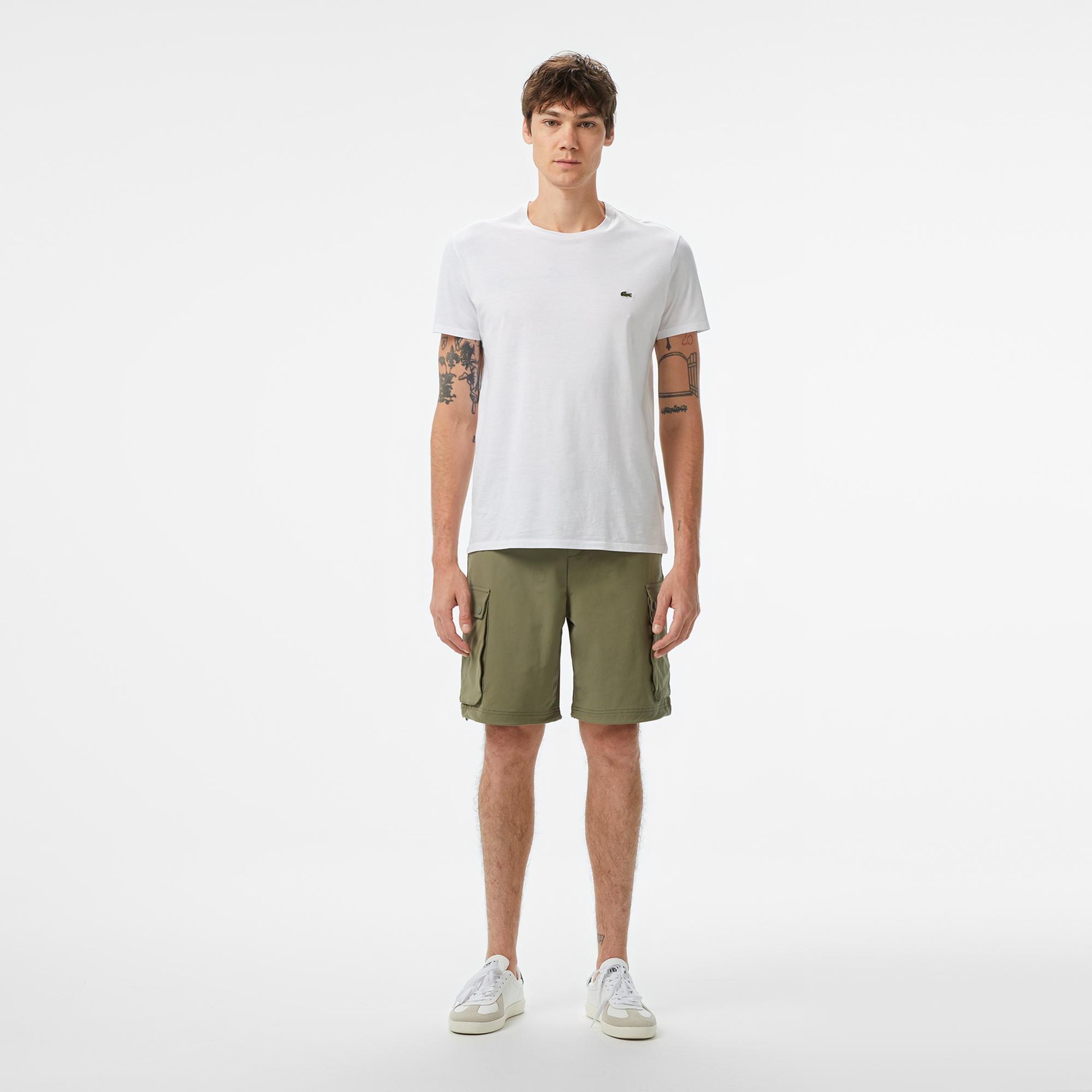 Erkek Relaxed Fit Haki Bermuda Şort