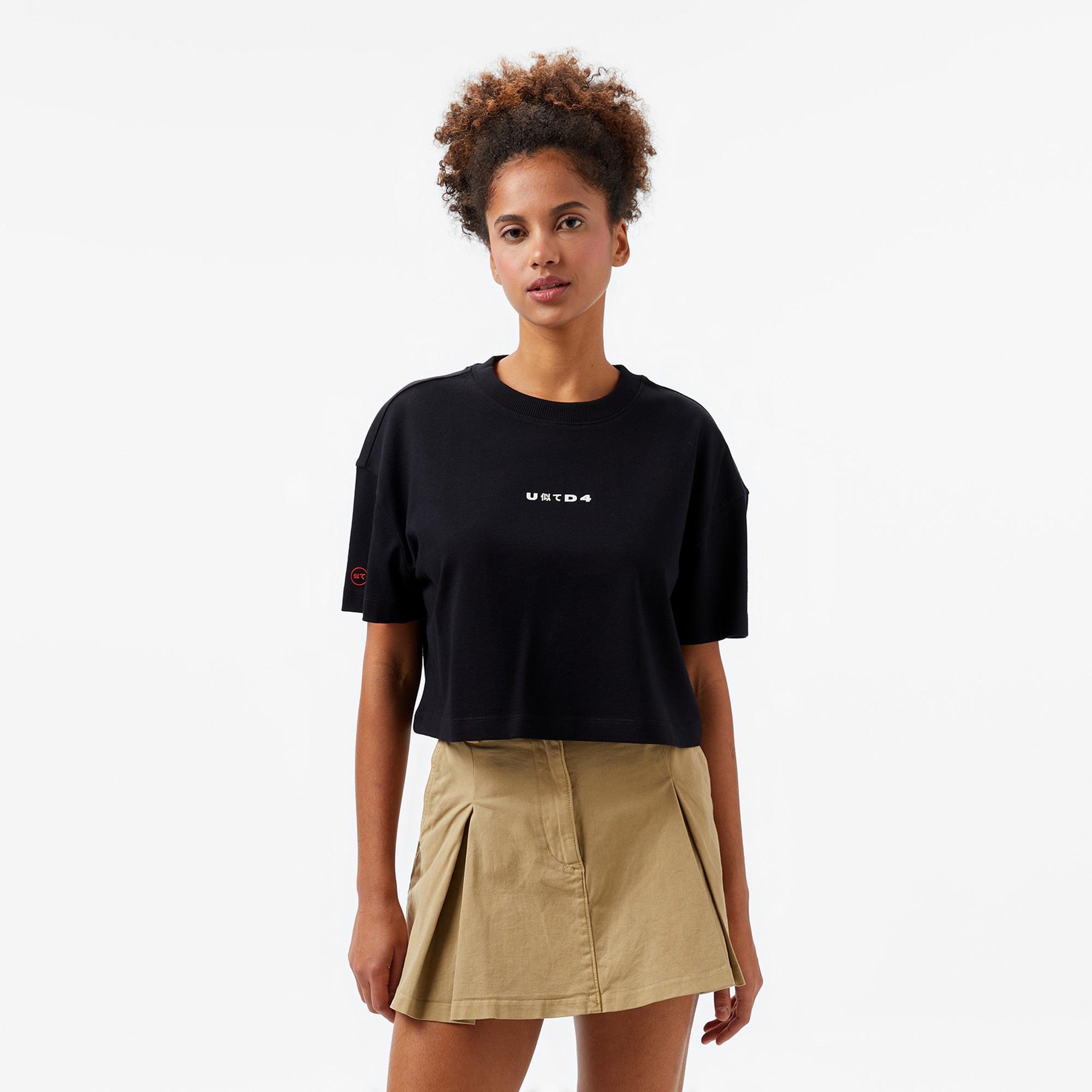 UNITED4 Kadın Siyah T-Shirt