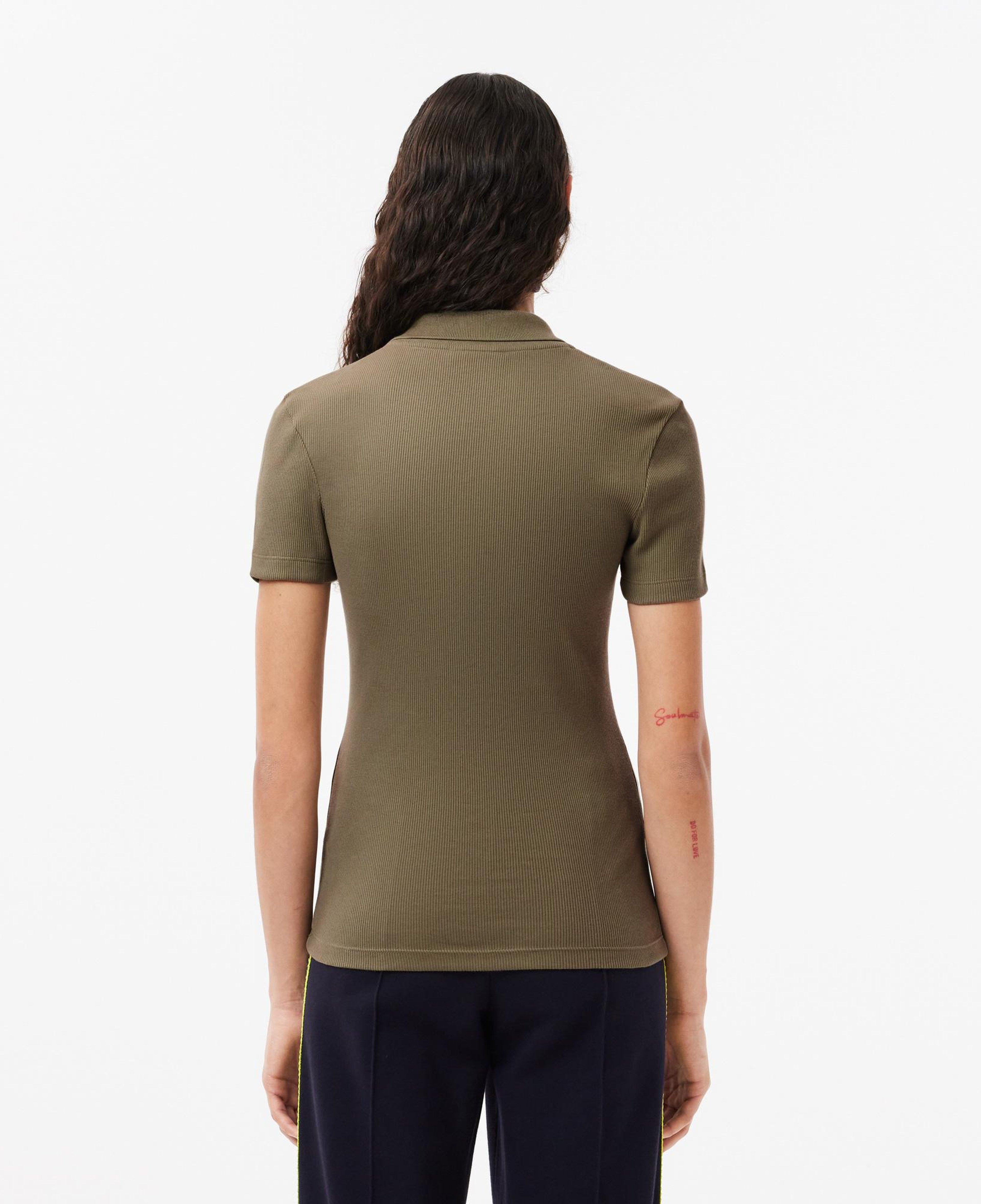 L.12.D Kadın Slim Fit Organik Pamuk Haki Polo