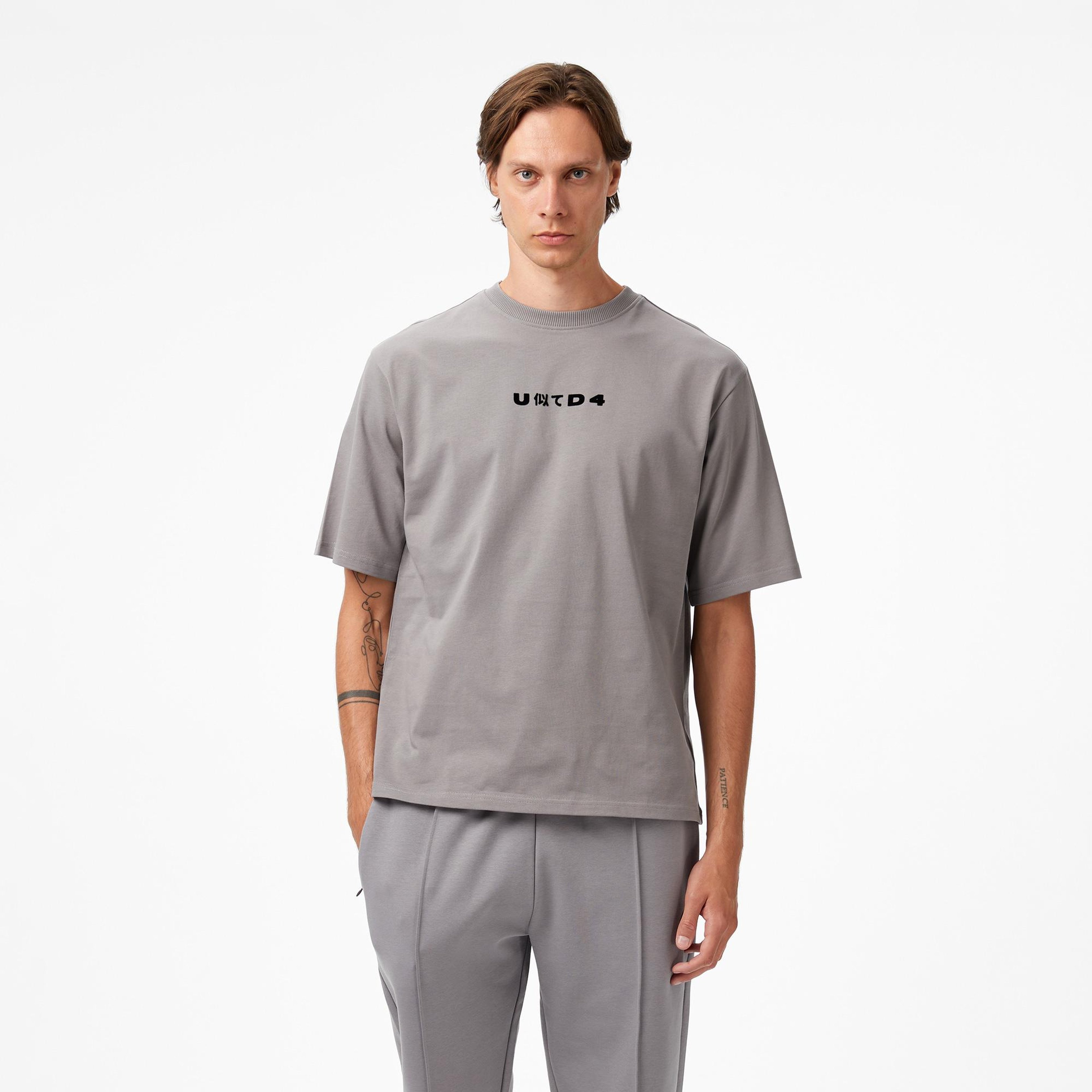 UNITED4 Erkek Gri T-Shirt