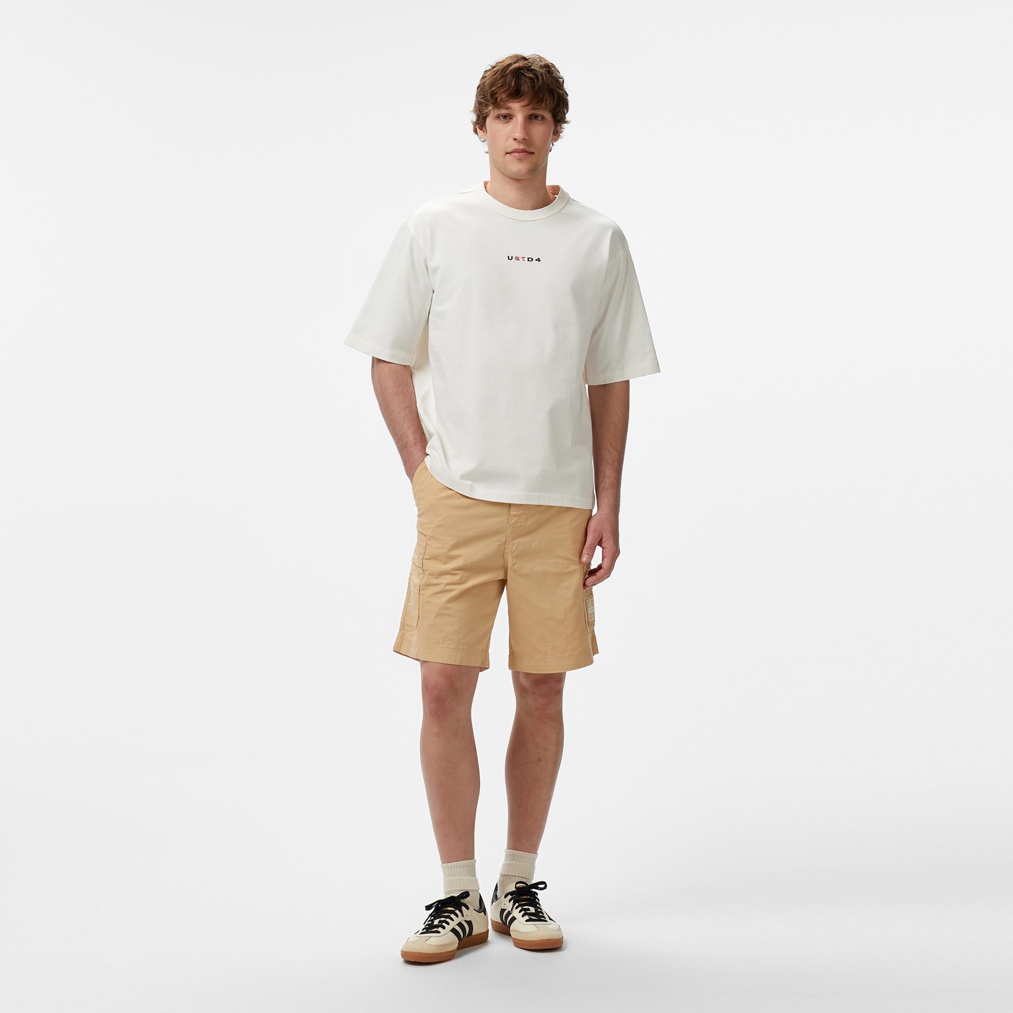 UNITED4 Erkek Krem T-Shirt