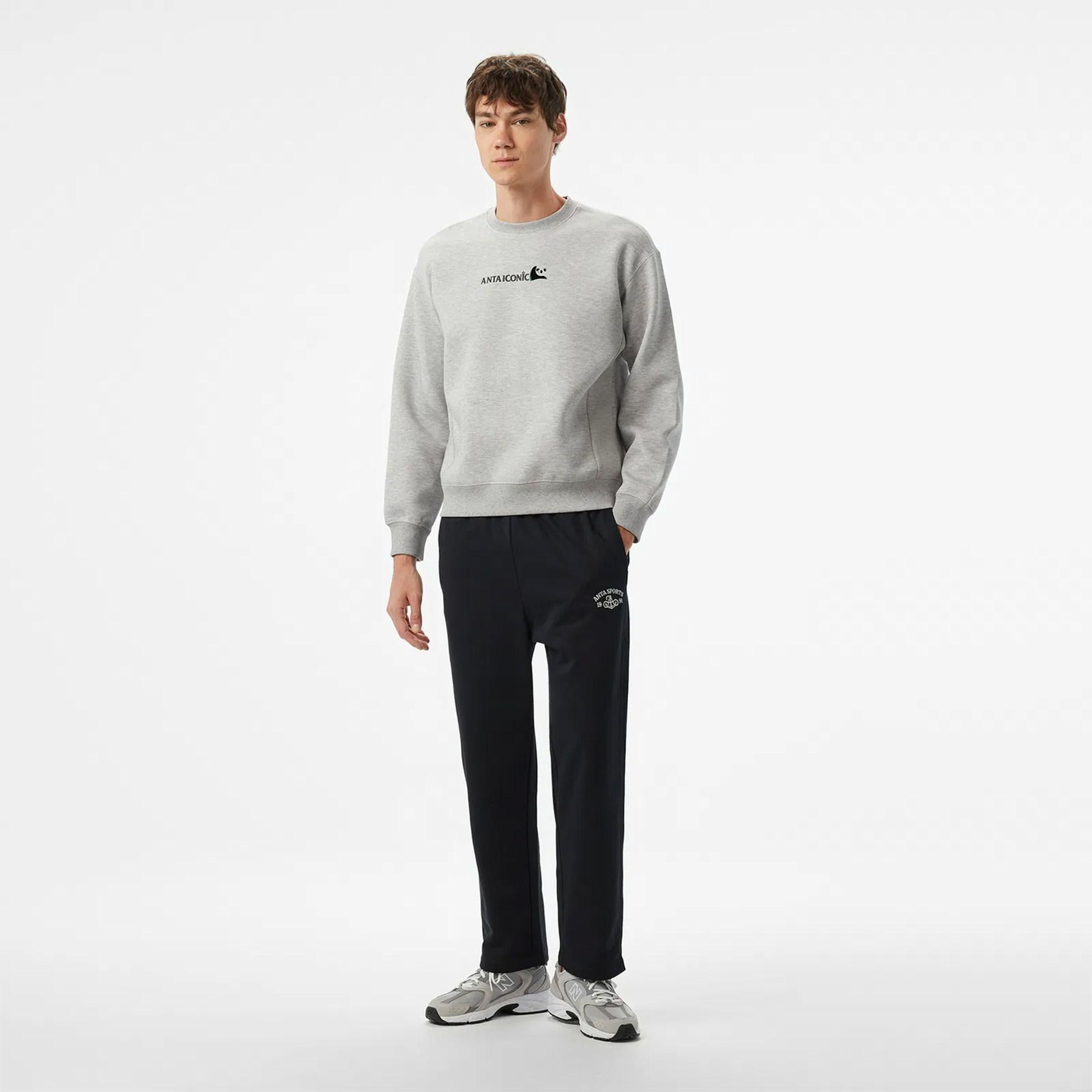 Anta Iconic Erkek Gri Sweatshirt