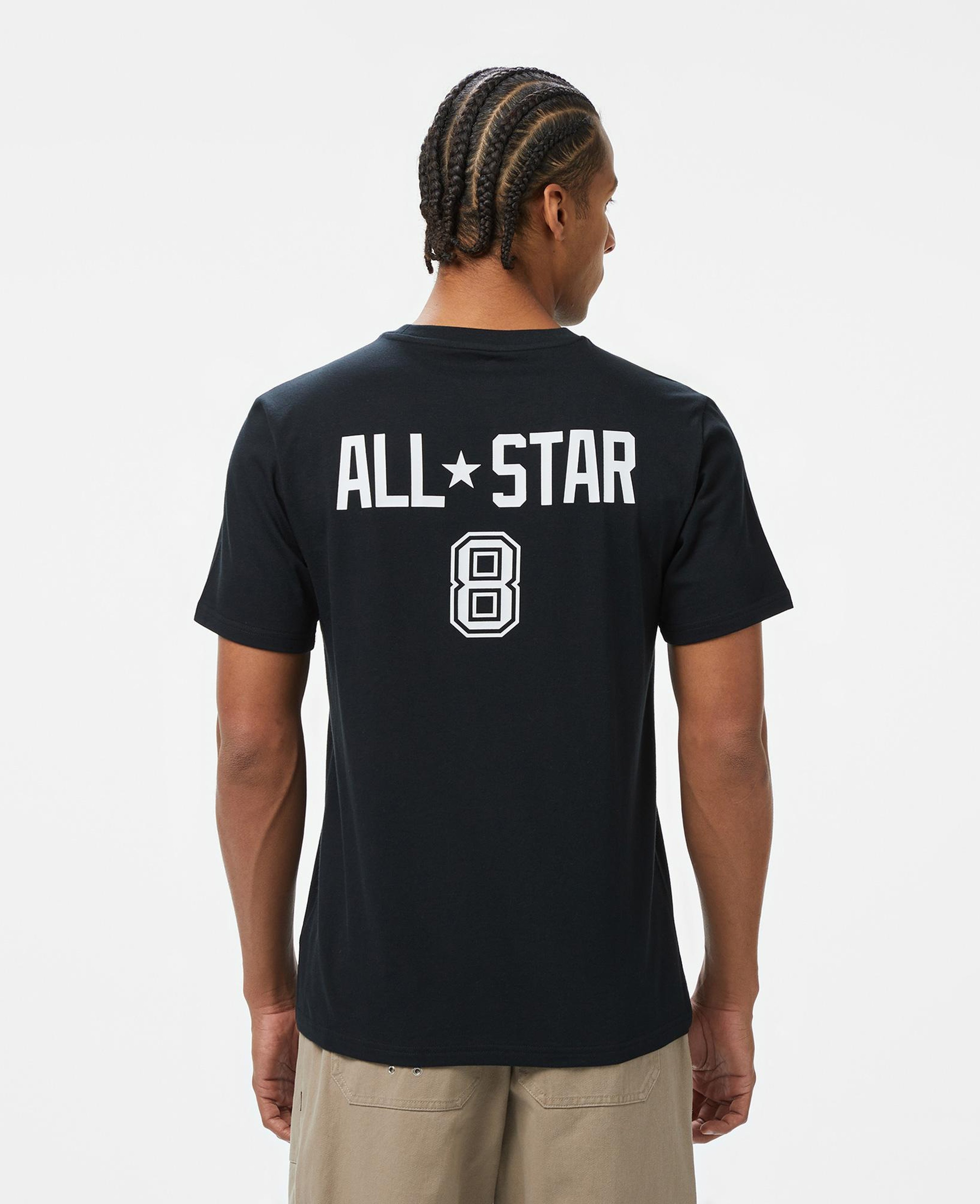 Converse Retro Chuck Soccer Erkek Baskılı Siyah T-Shirt