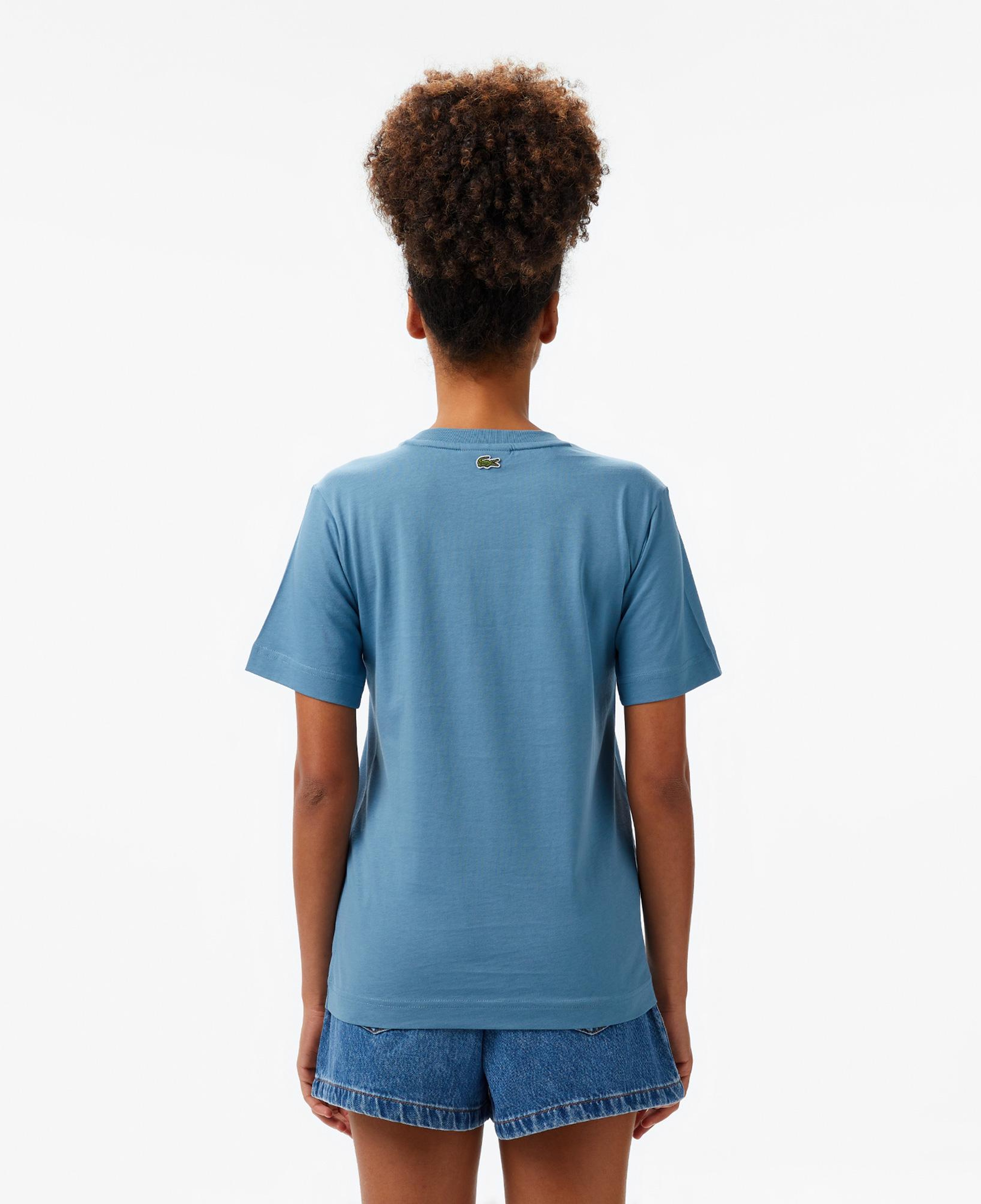 Lacoste Print Cotton Kadın Mavi T-Shirt