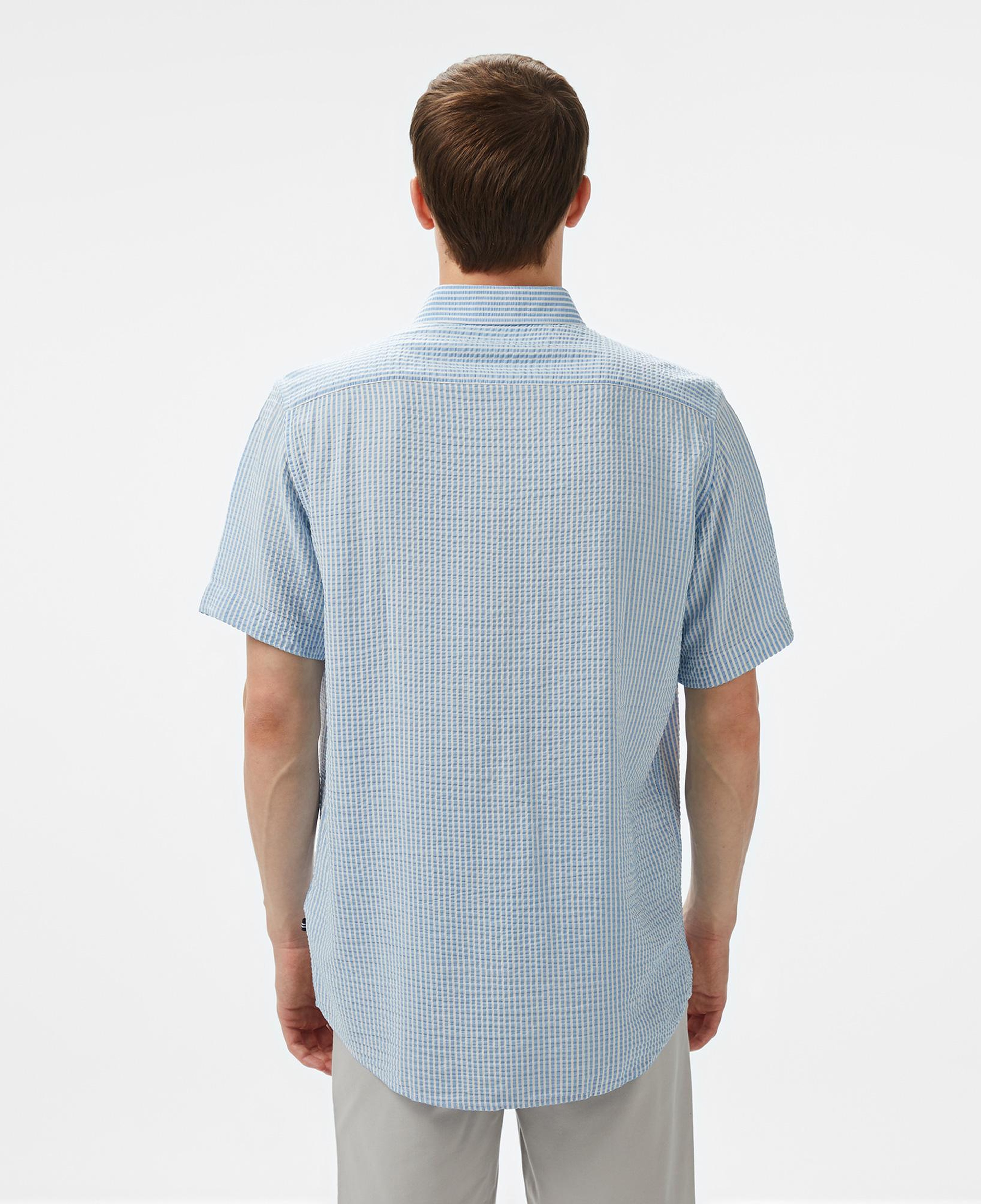 Nautica Erkek Mavi Classic Fit Çizgili Gömlek