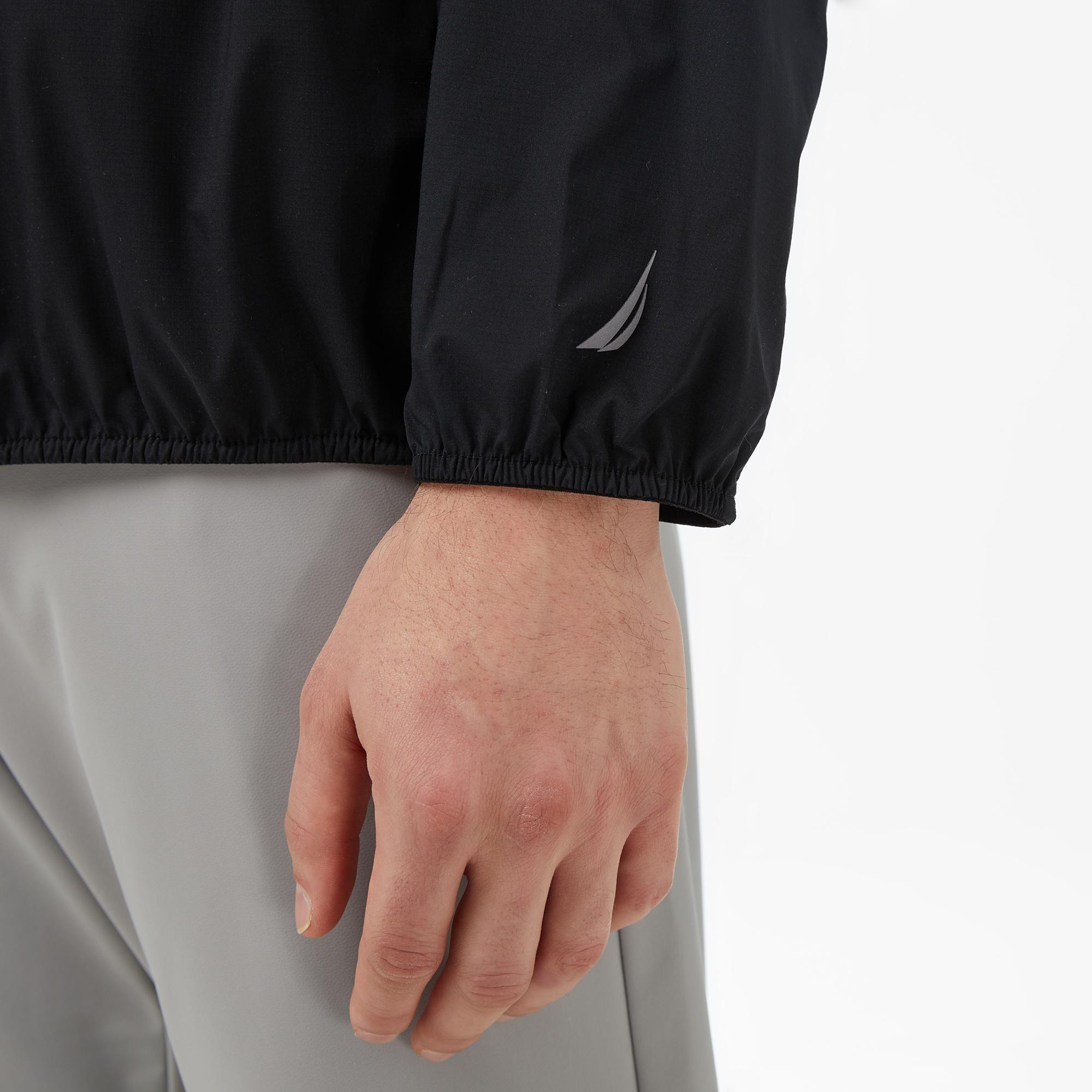 Nautica Erkek Siyah Regular Fit Kapüşonlu Su İtici Mont
