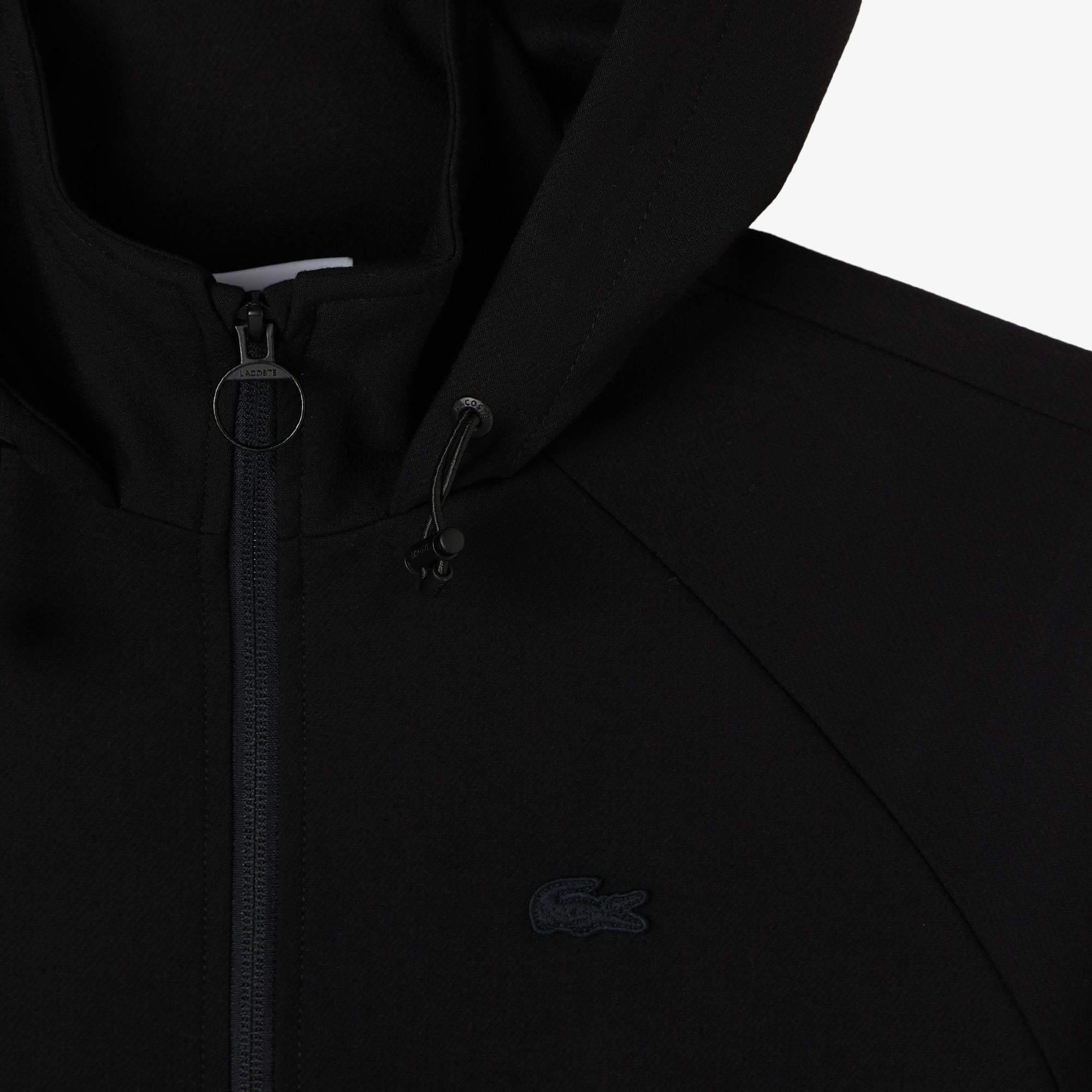 Lacoste Kadın Regular Fit Kapüşonlu Siyah Ceket