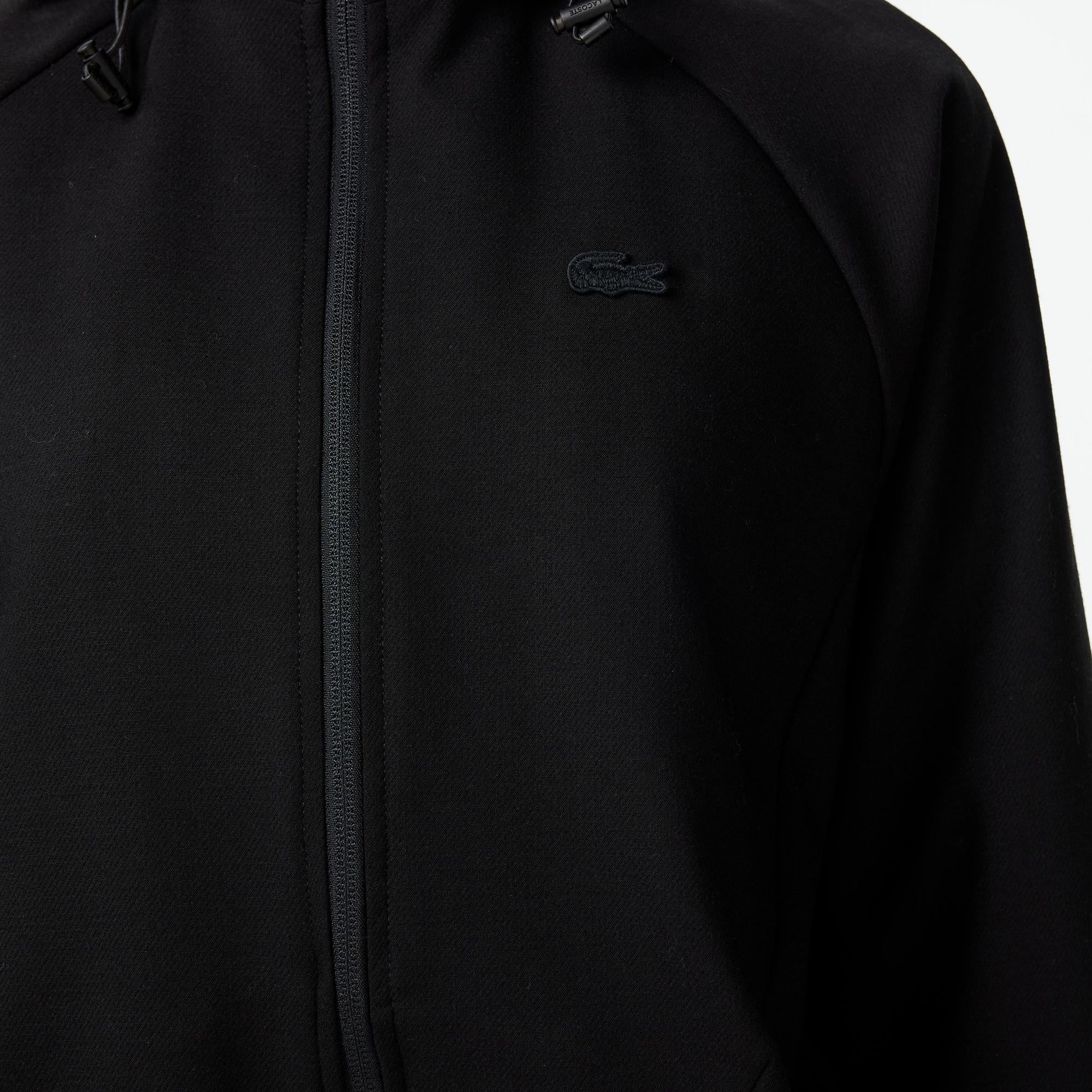 Lacoste Kadın Regular Fit Kapüşonlu Siyah Ceket