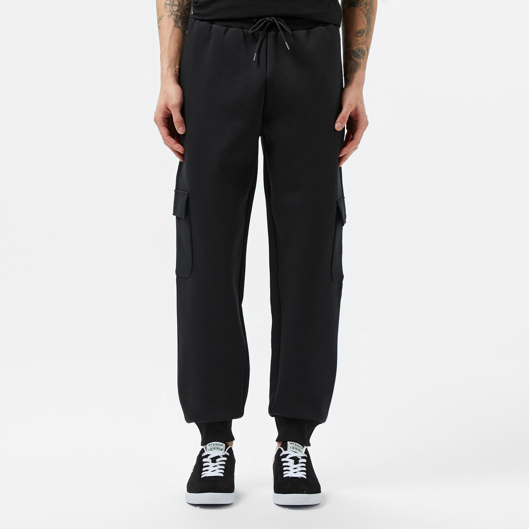 Erkek Loose Fit Siyah Eşofman Altı