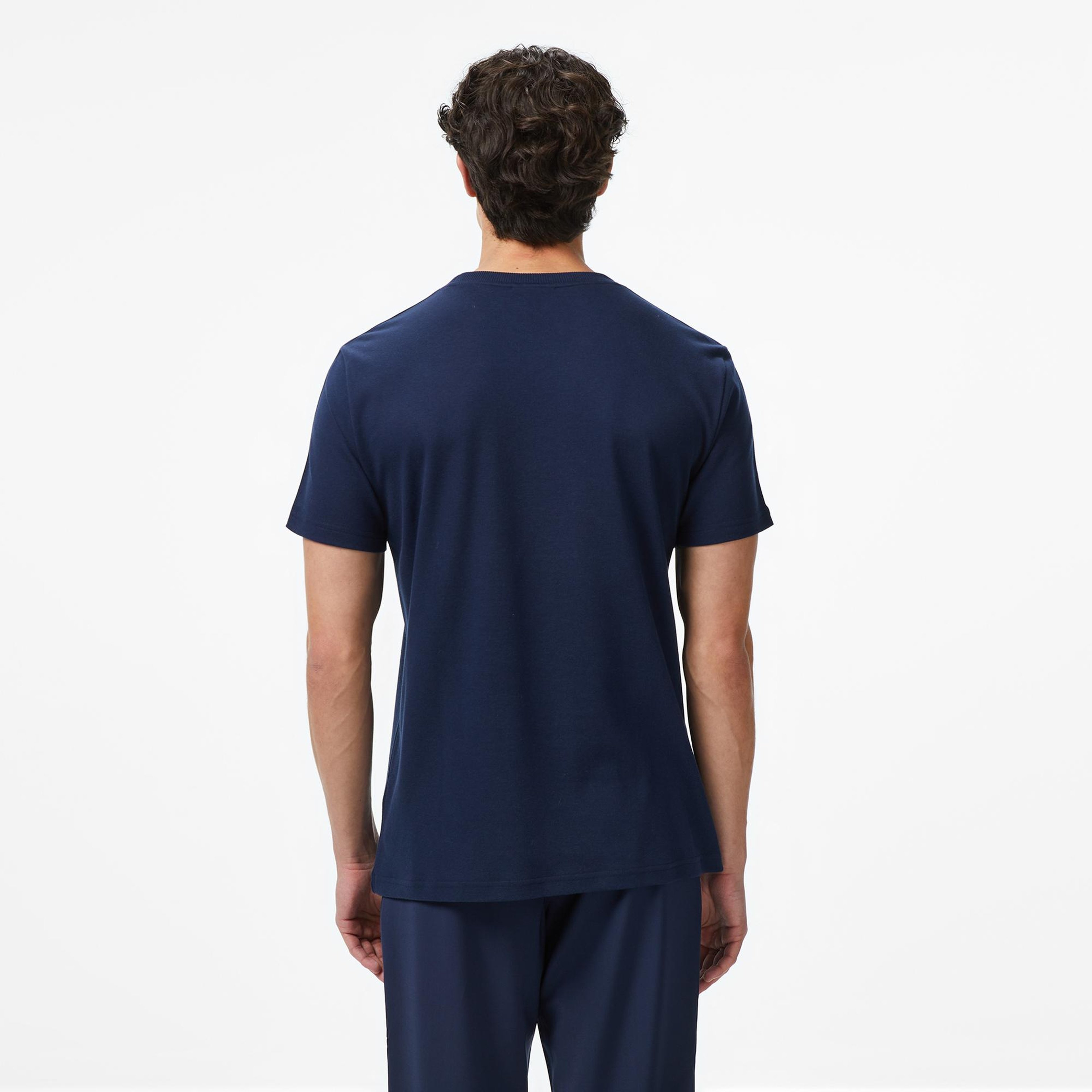 Erkek Oversize Fit Bisiklet Yaka Lacivert T-Shirt