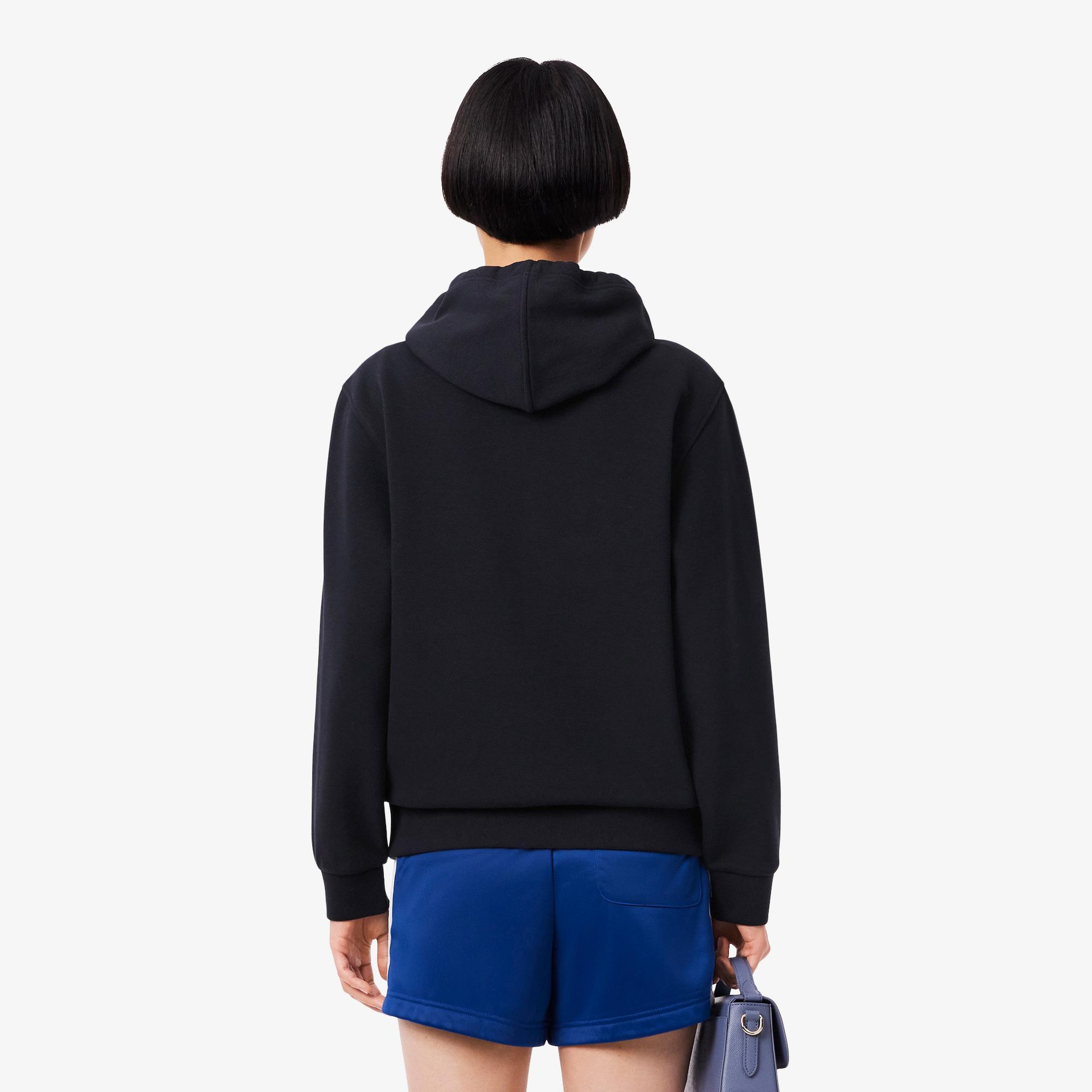 Kadın Relaxed Fit Kapüşonlu Lacivert Sweatshirt