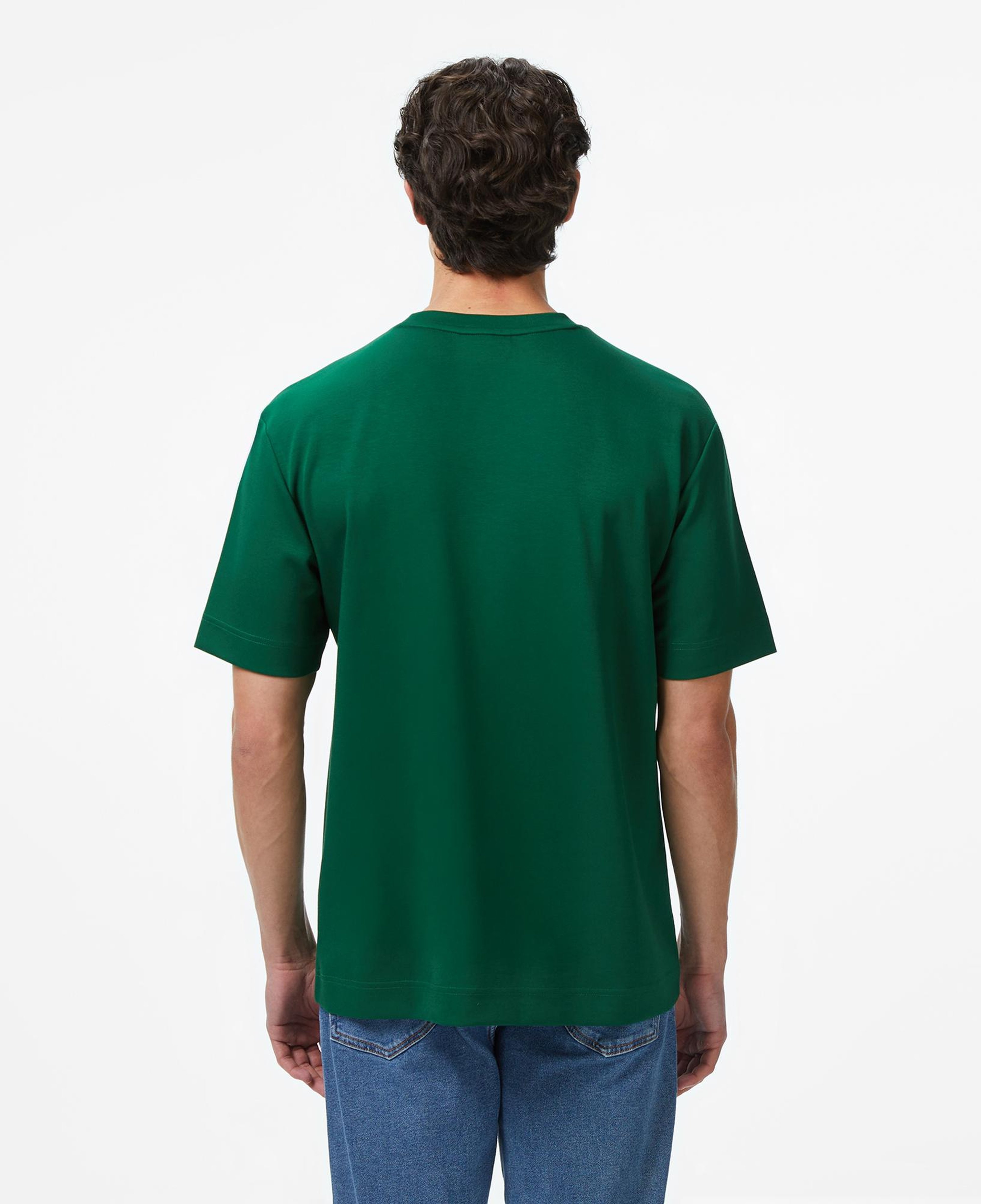 Lacoste Oversize Fit Bisiklet Yaka Erkek Yeşil T-Shirt