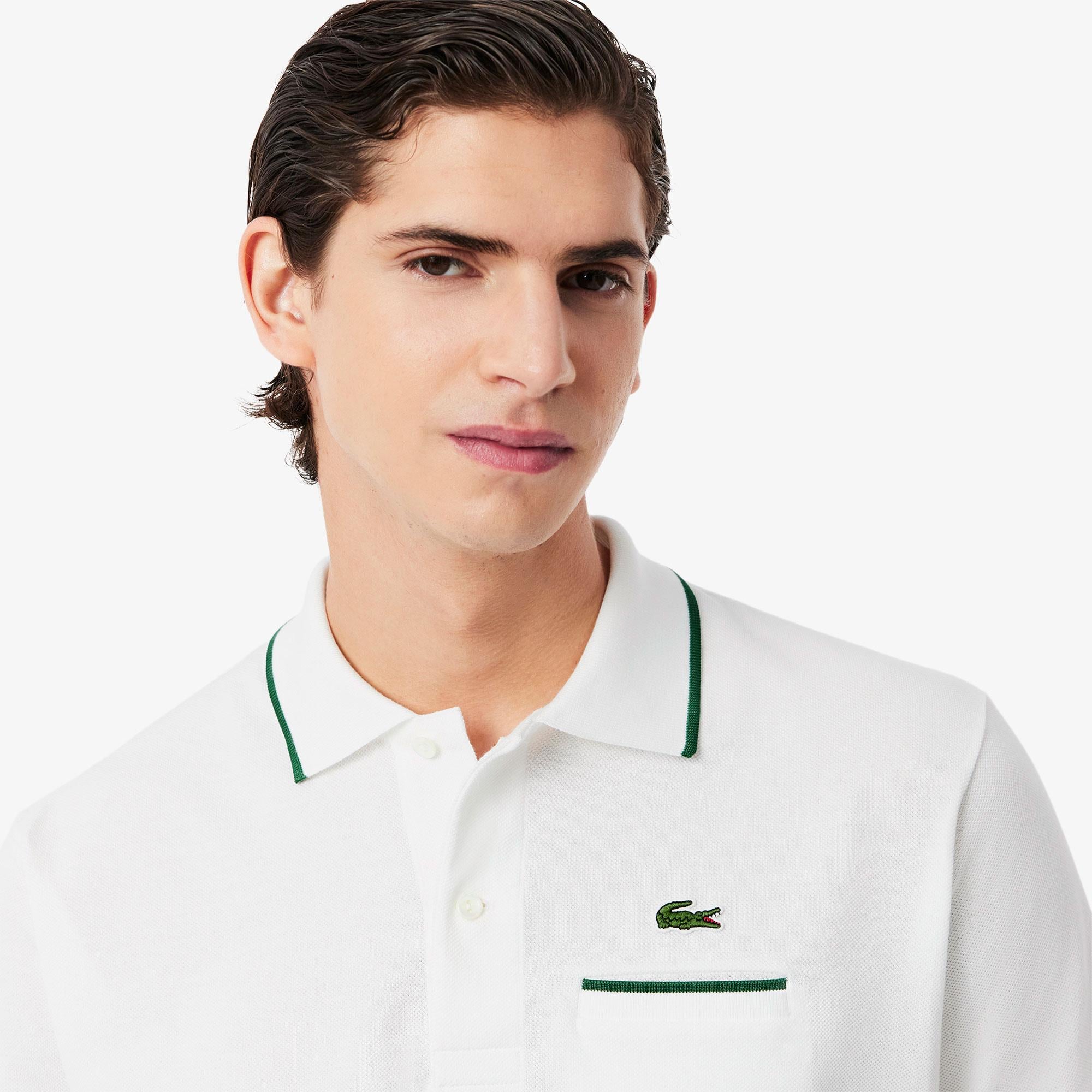 L.12.12 Erkek Classic Fit Beyaz Polo