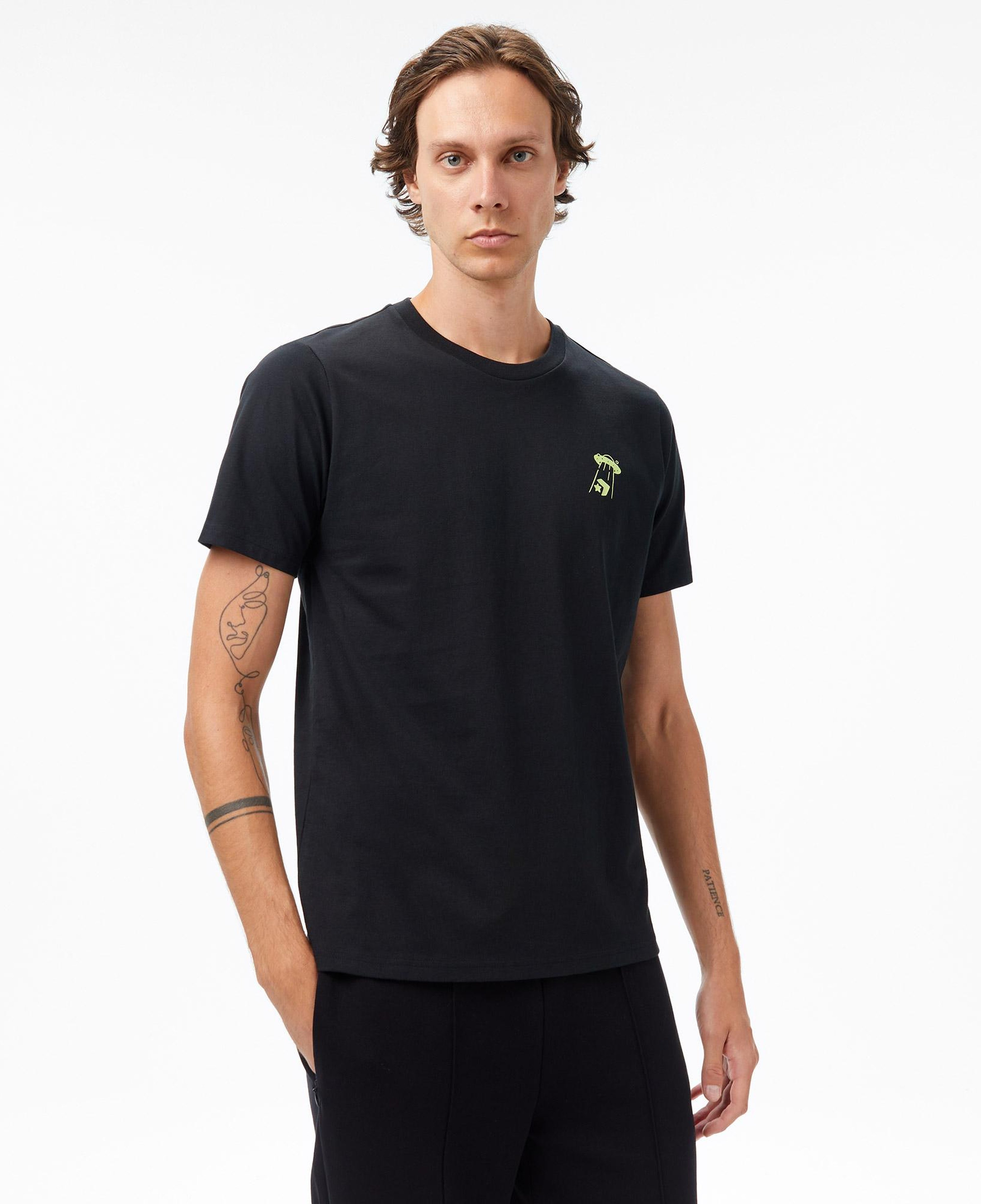 Converse Baskılı Erkek Siyah T-Shirt