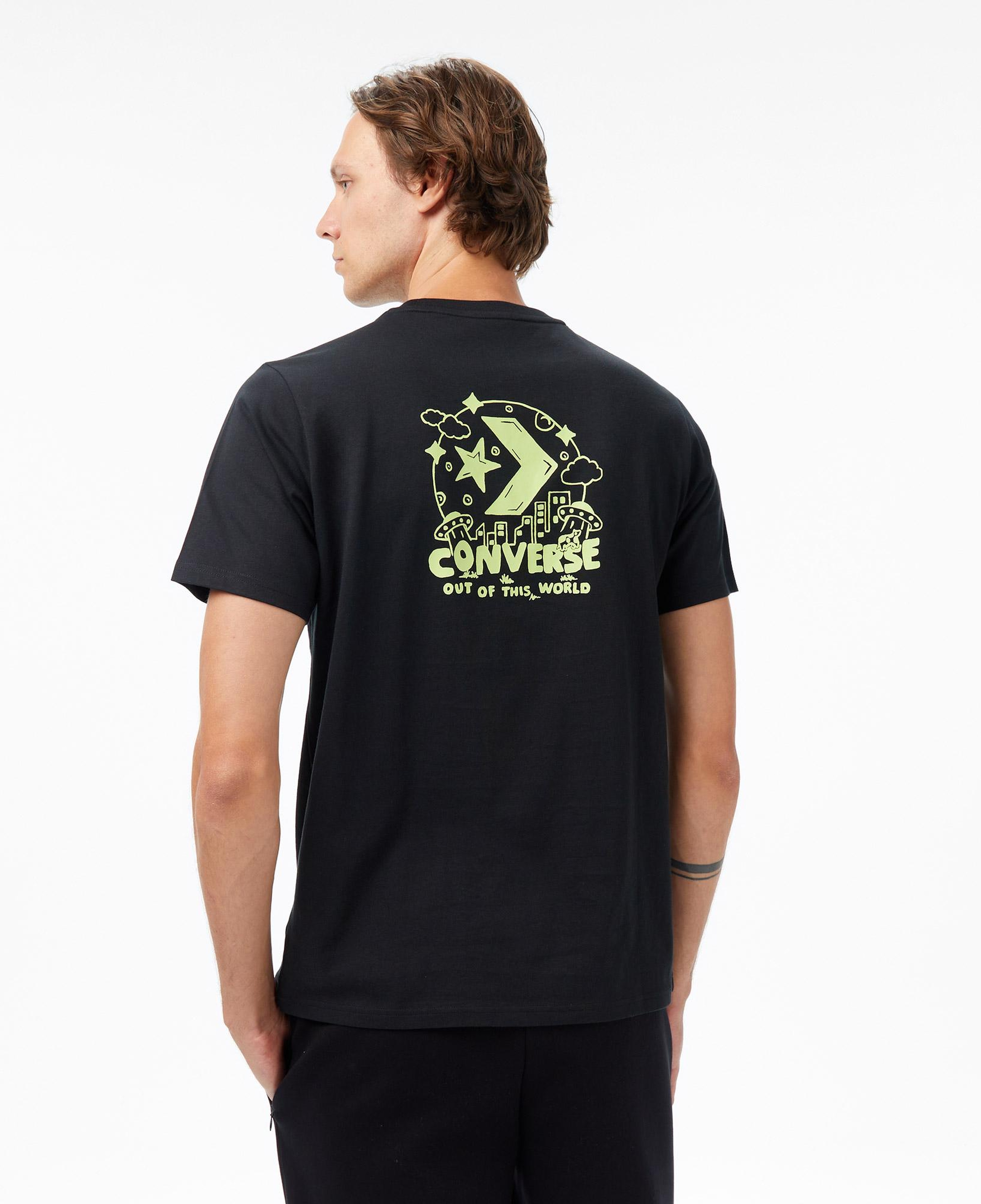 Converse Baskılı Erkek Siyah T-Shirt