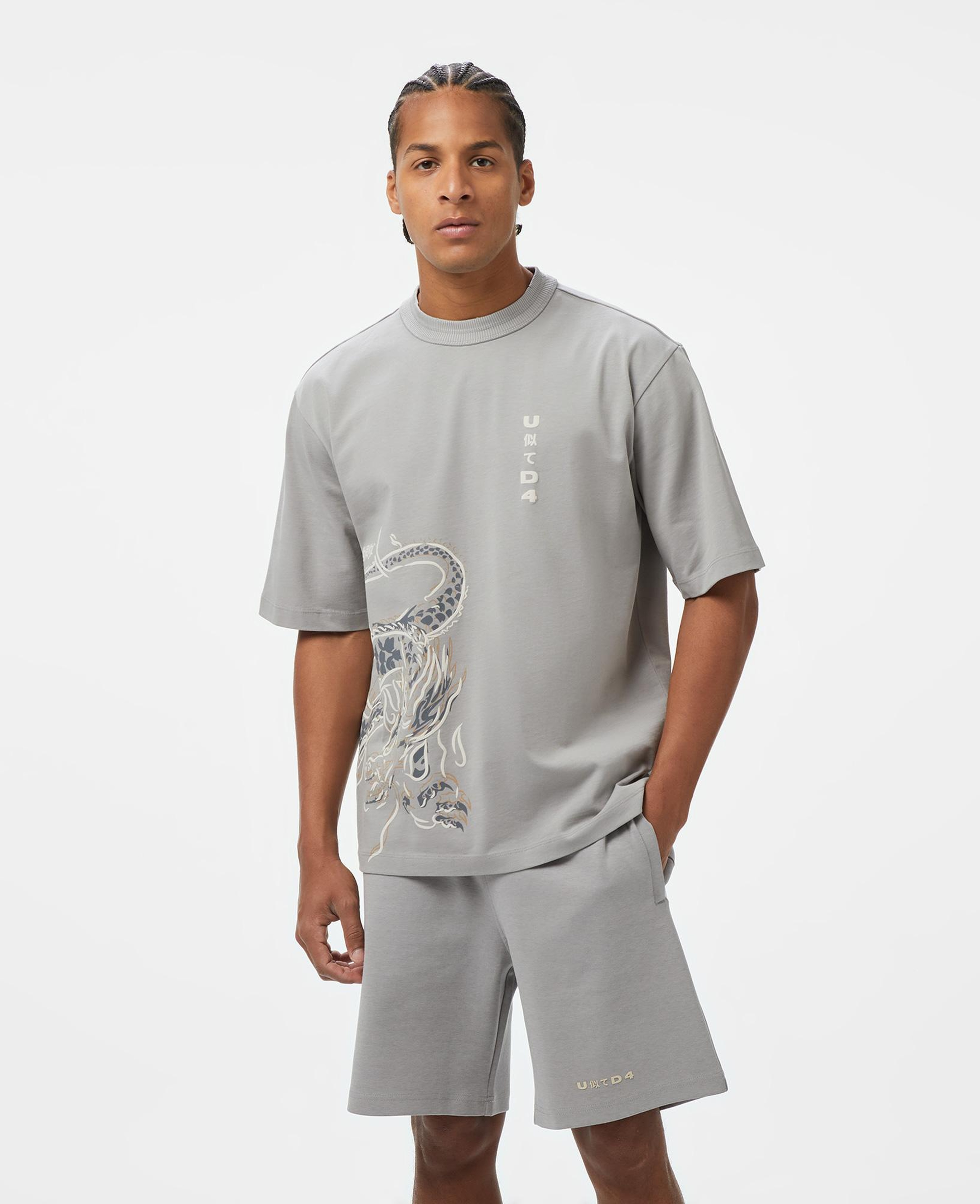UNITED4 Classic Erkek Gri T-Shirt