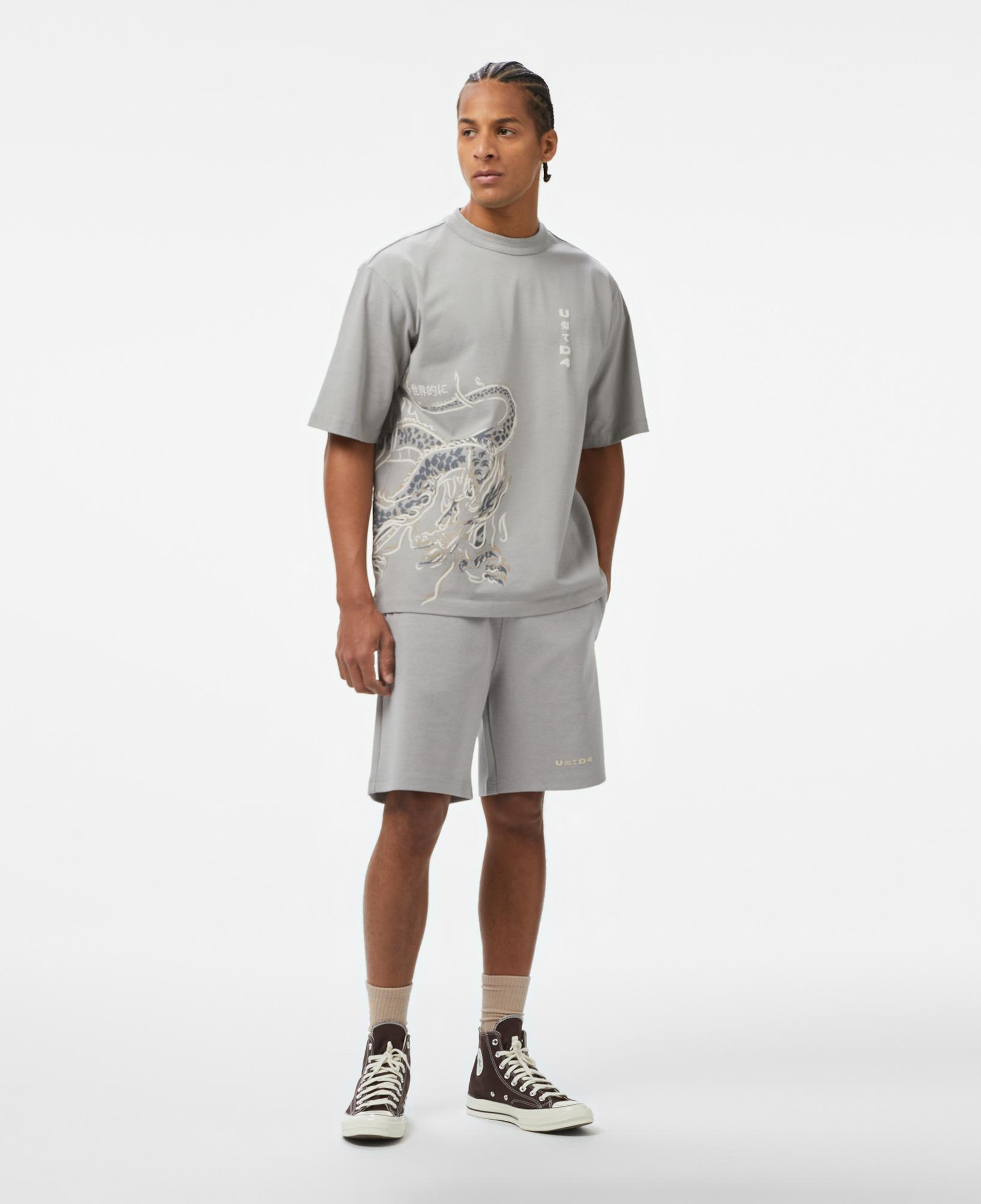 UNITED4 Classic Erkek Gri T-Shirt