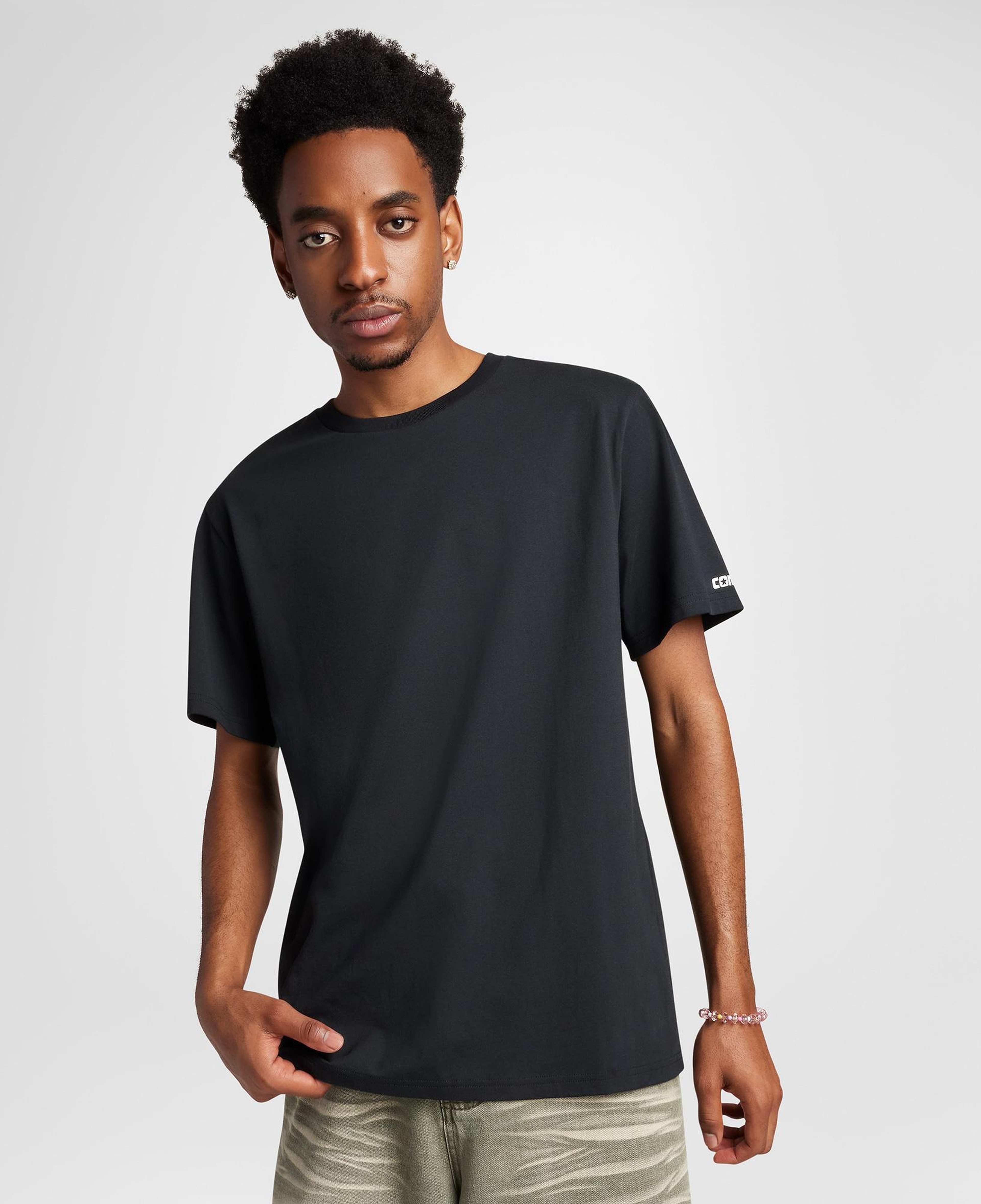 Converse Cons Logo Erkek Siyah T-Shirt