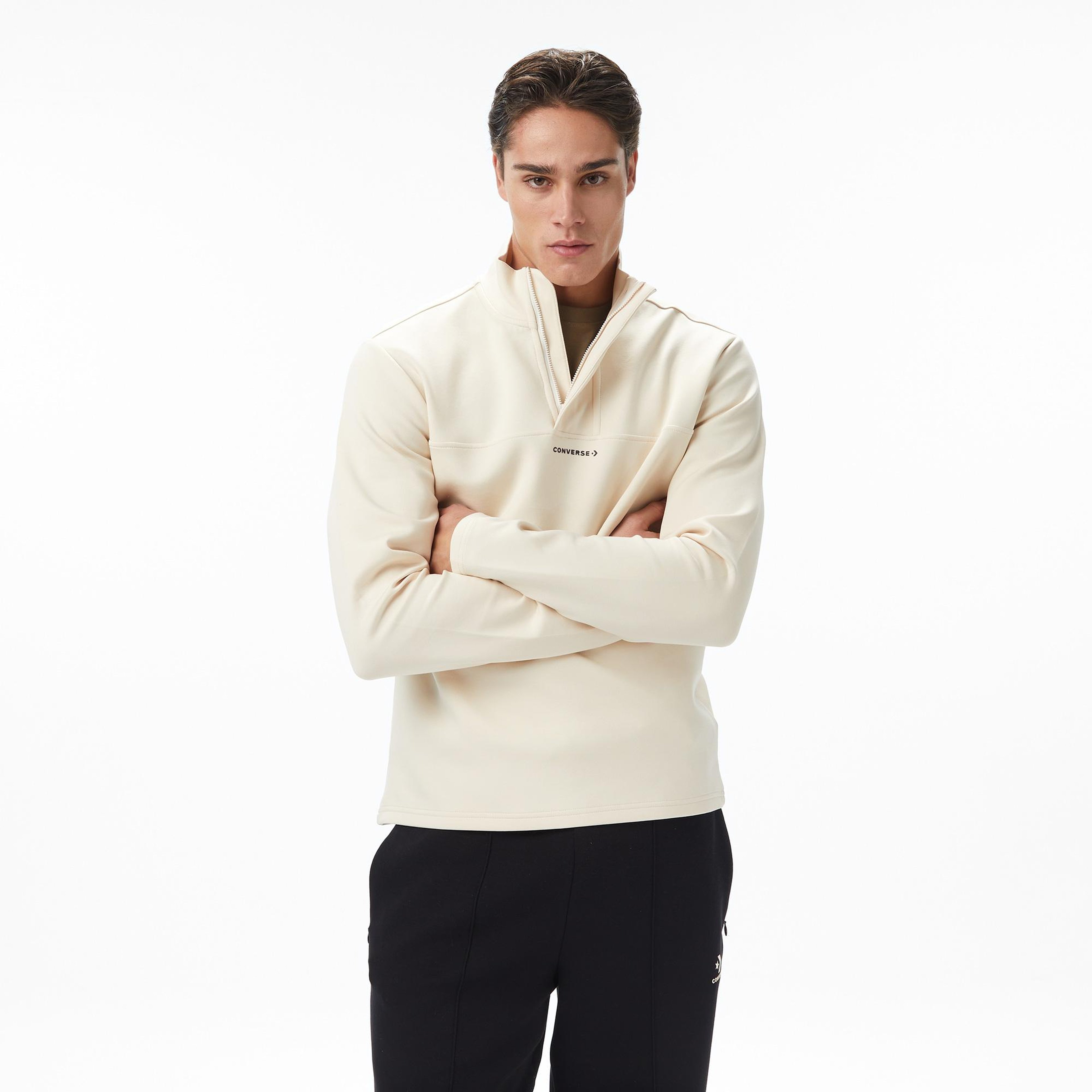 Converse Erkek Krem Sweatshirt