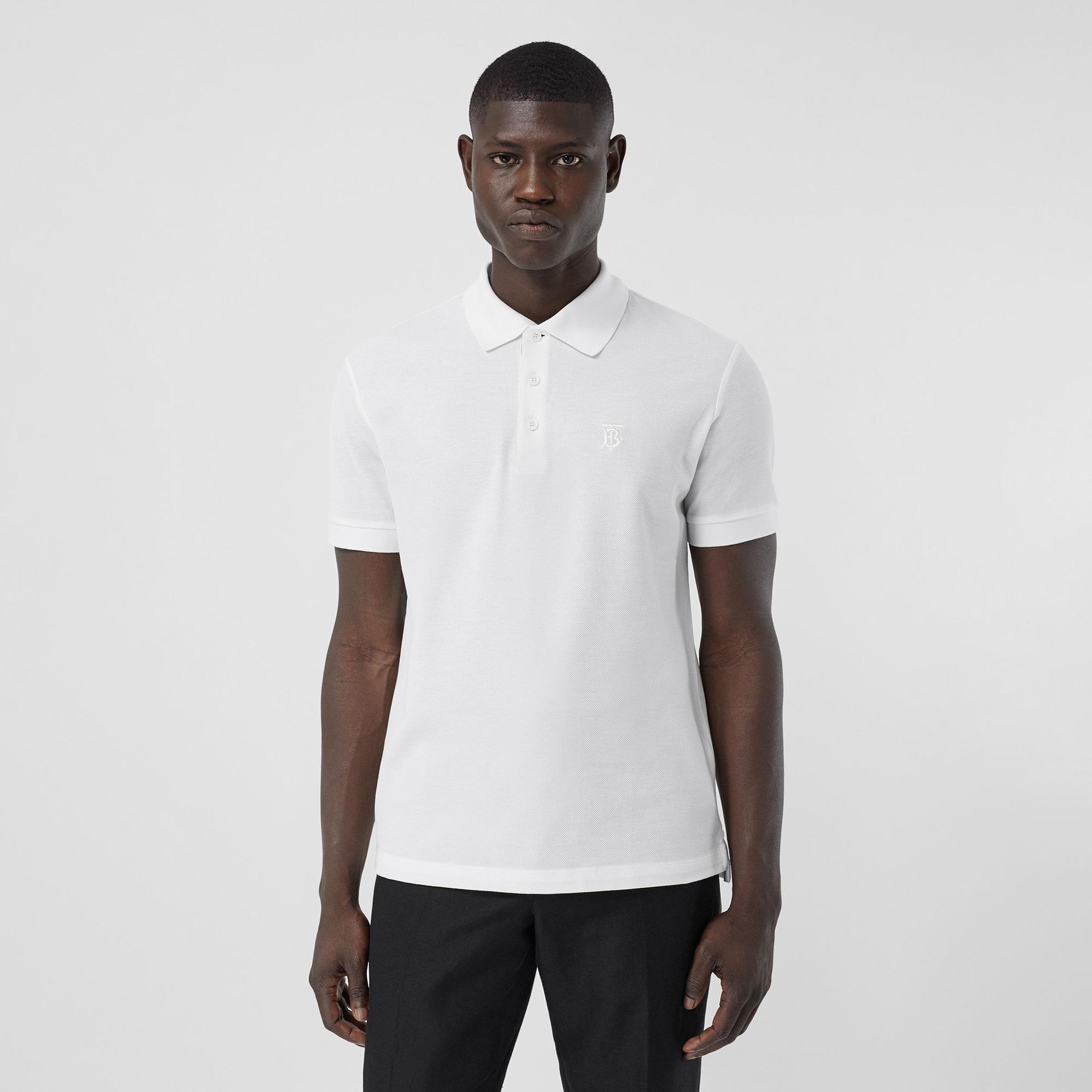 Burberry Eddie Monogram Motif Cotton Piqu
