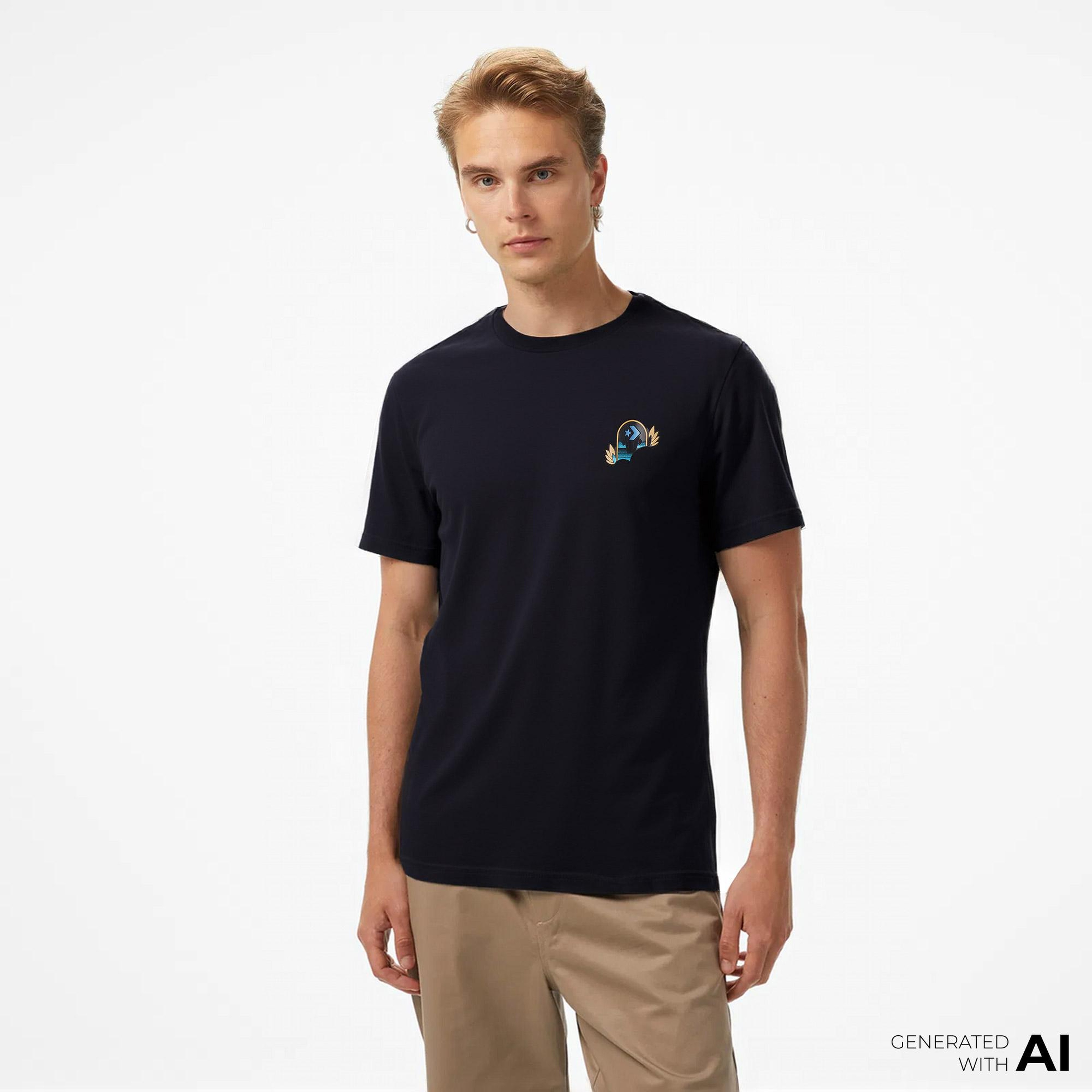 Converse Desert Sunset Erkek Siyah T-Shirt