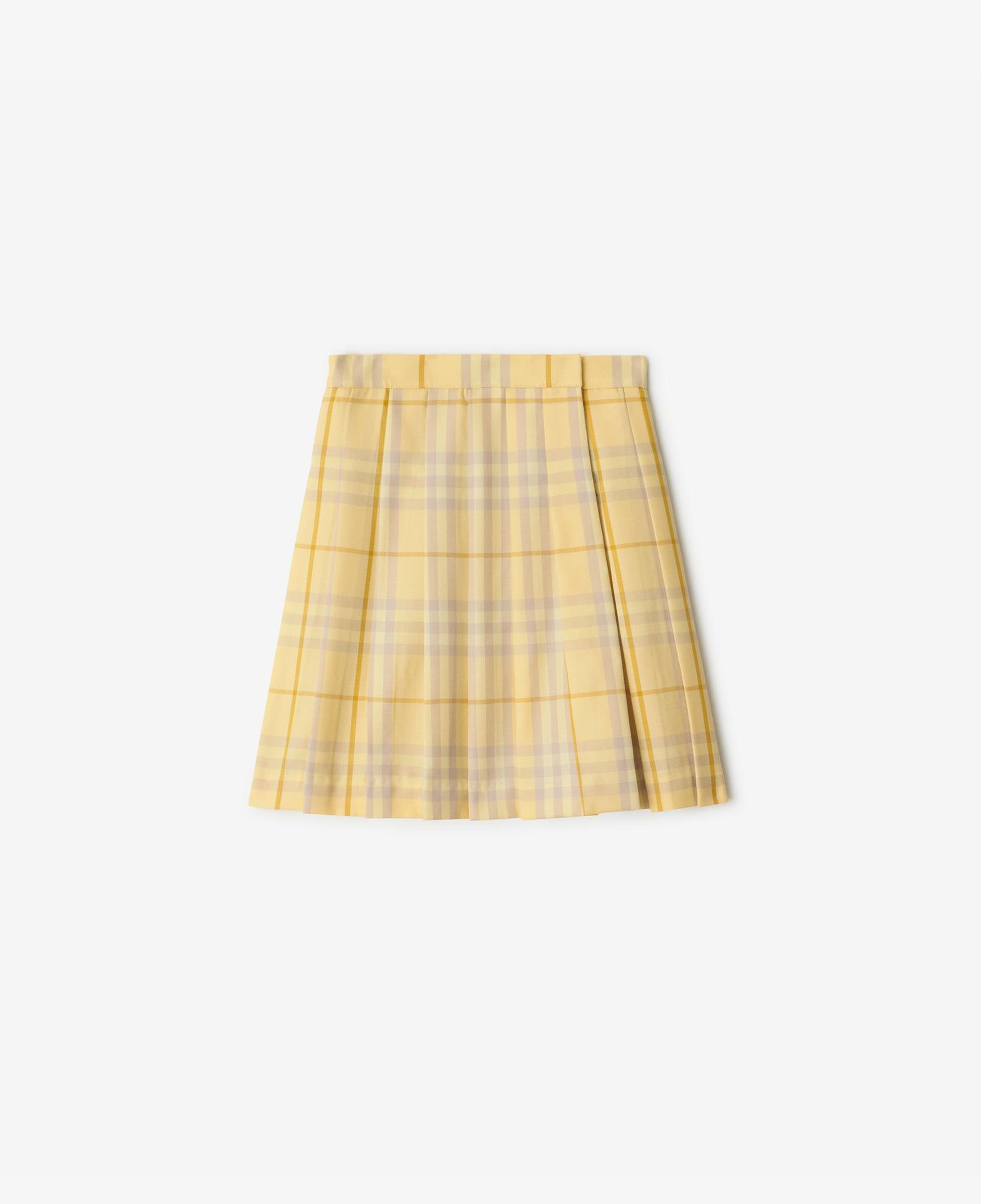 Burberry Estelle Check Wool Kilt Çocuk Sarı Etek