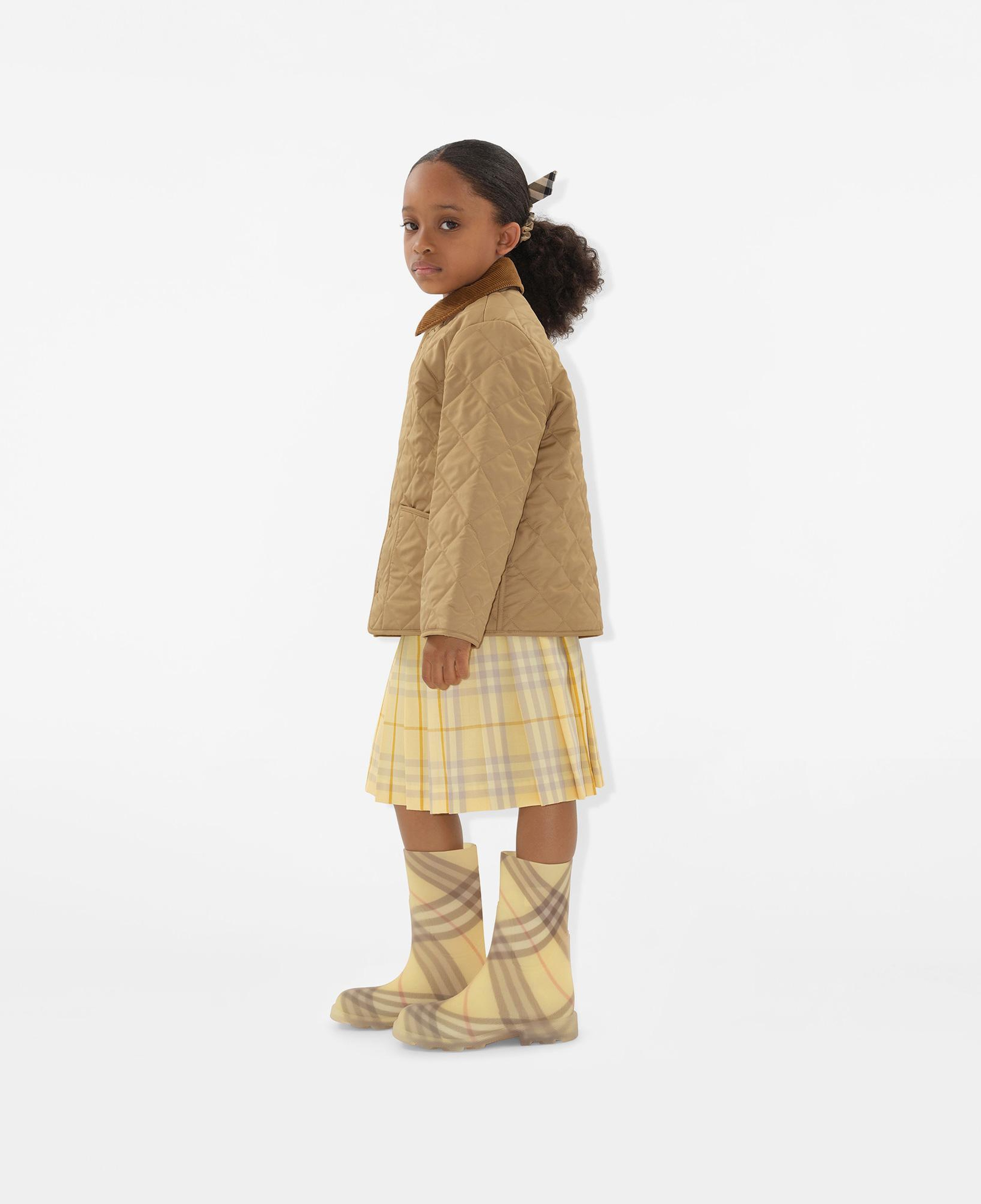 Burberry Estelle Check Wool Kilt Çocuk Sarı Etek
