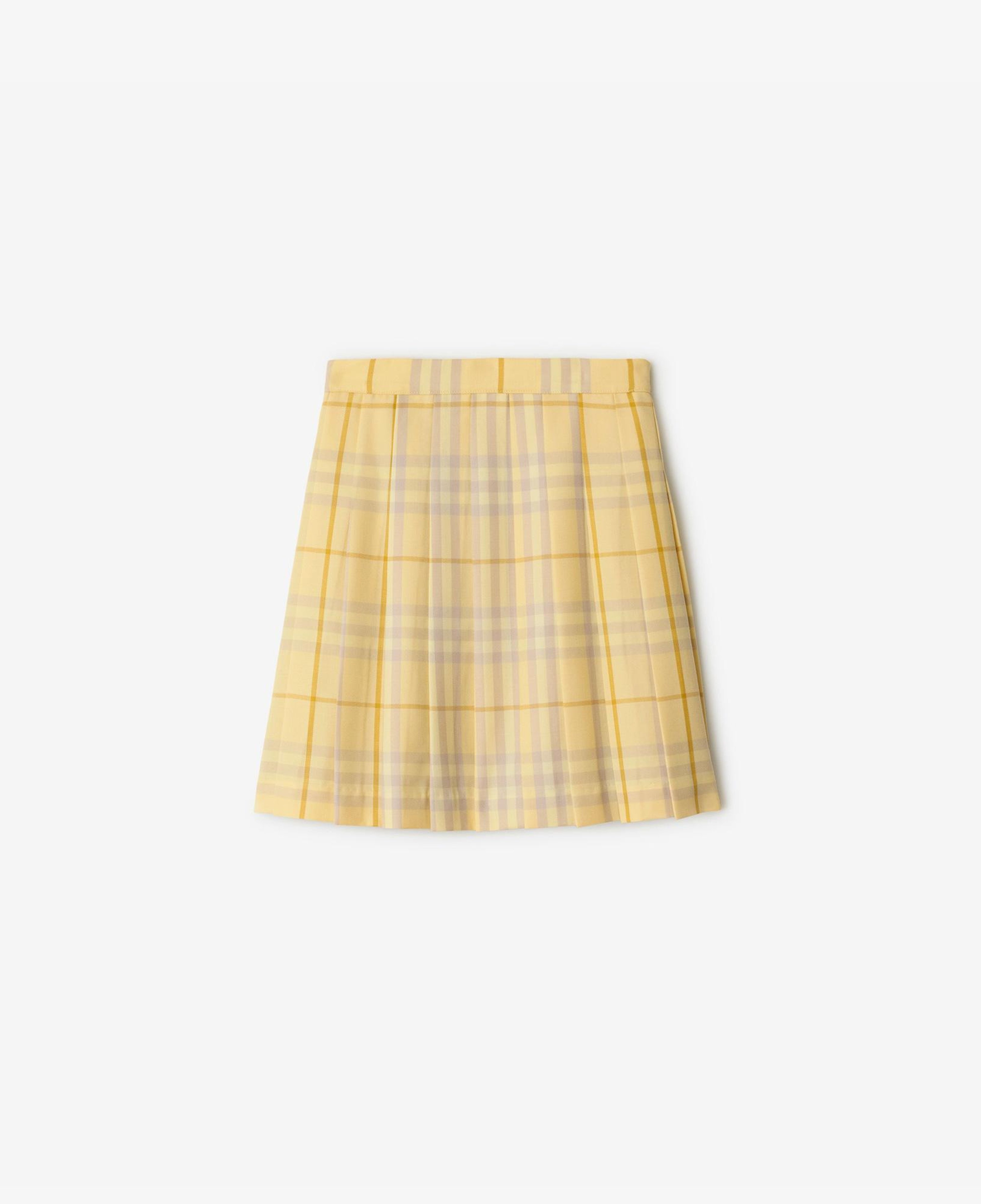 Burberry Estelle Check Wool Kilt Çocuk Sarı Etek