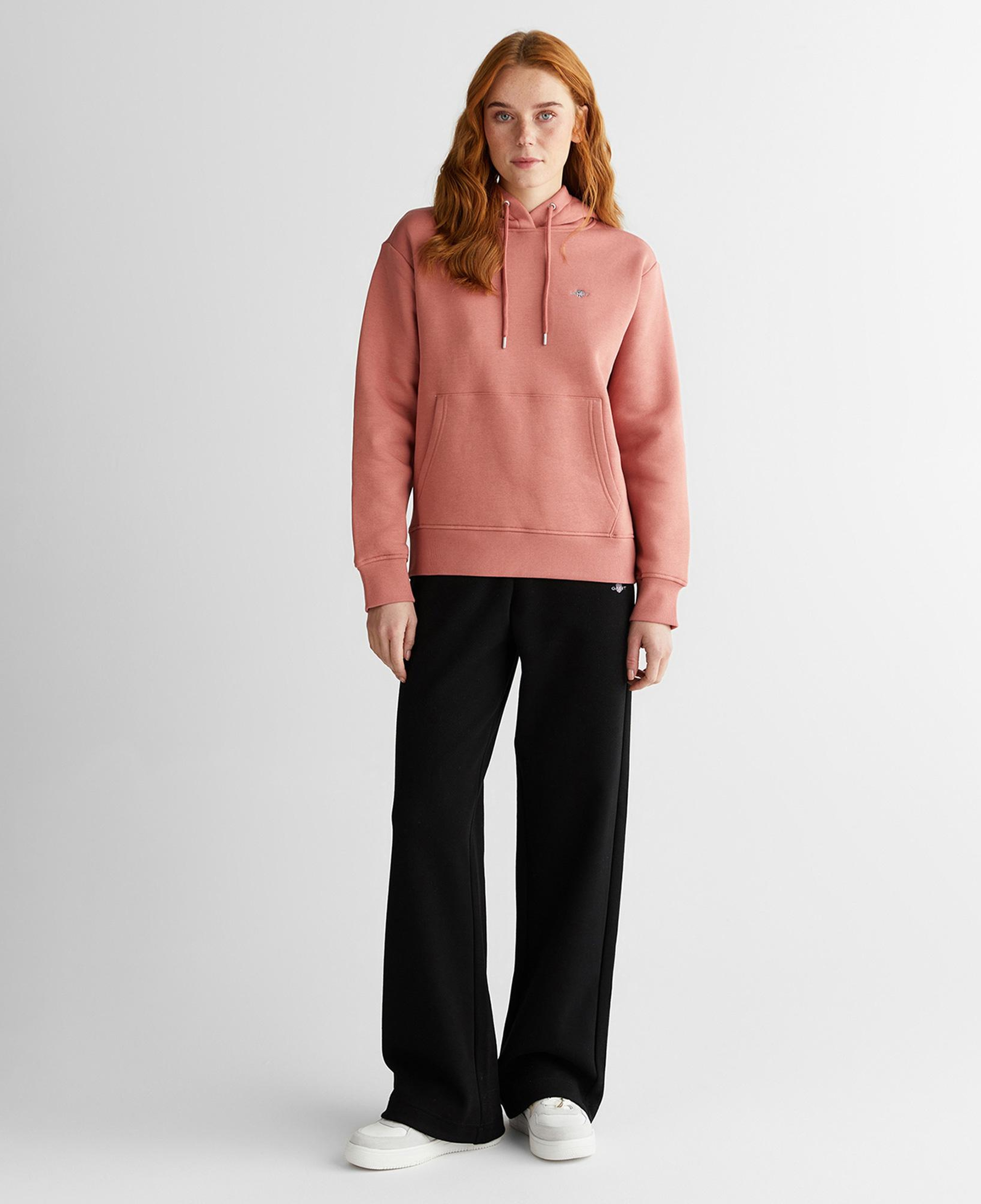 GANT Kadın Pembe Relaxed Fit Kapüşonlu Sweatshirt