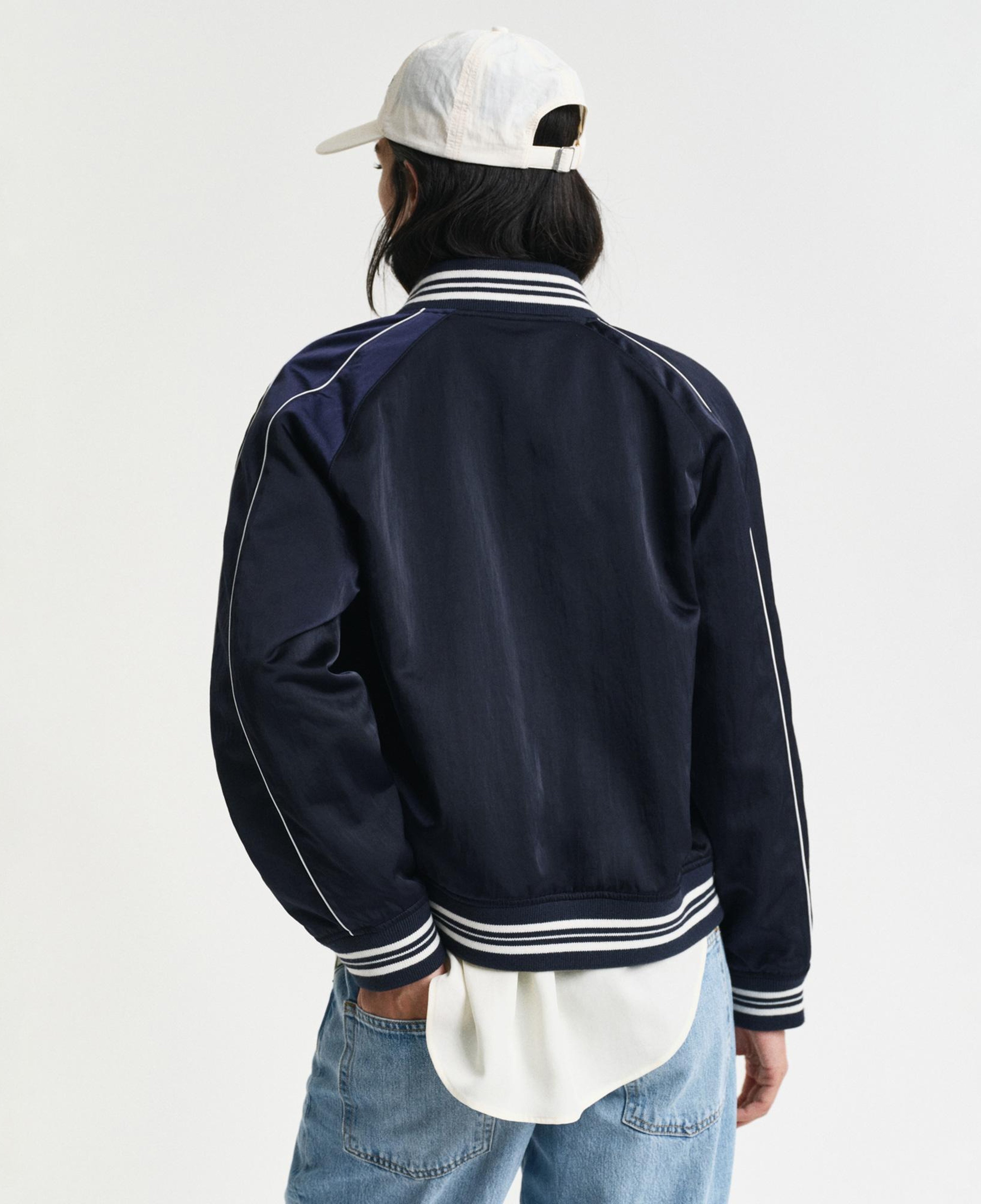 GANT Kadın Lacivert Regular Fit Hakim Yaka Logolu Bomber Ceket