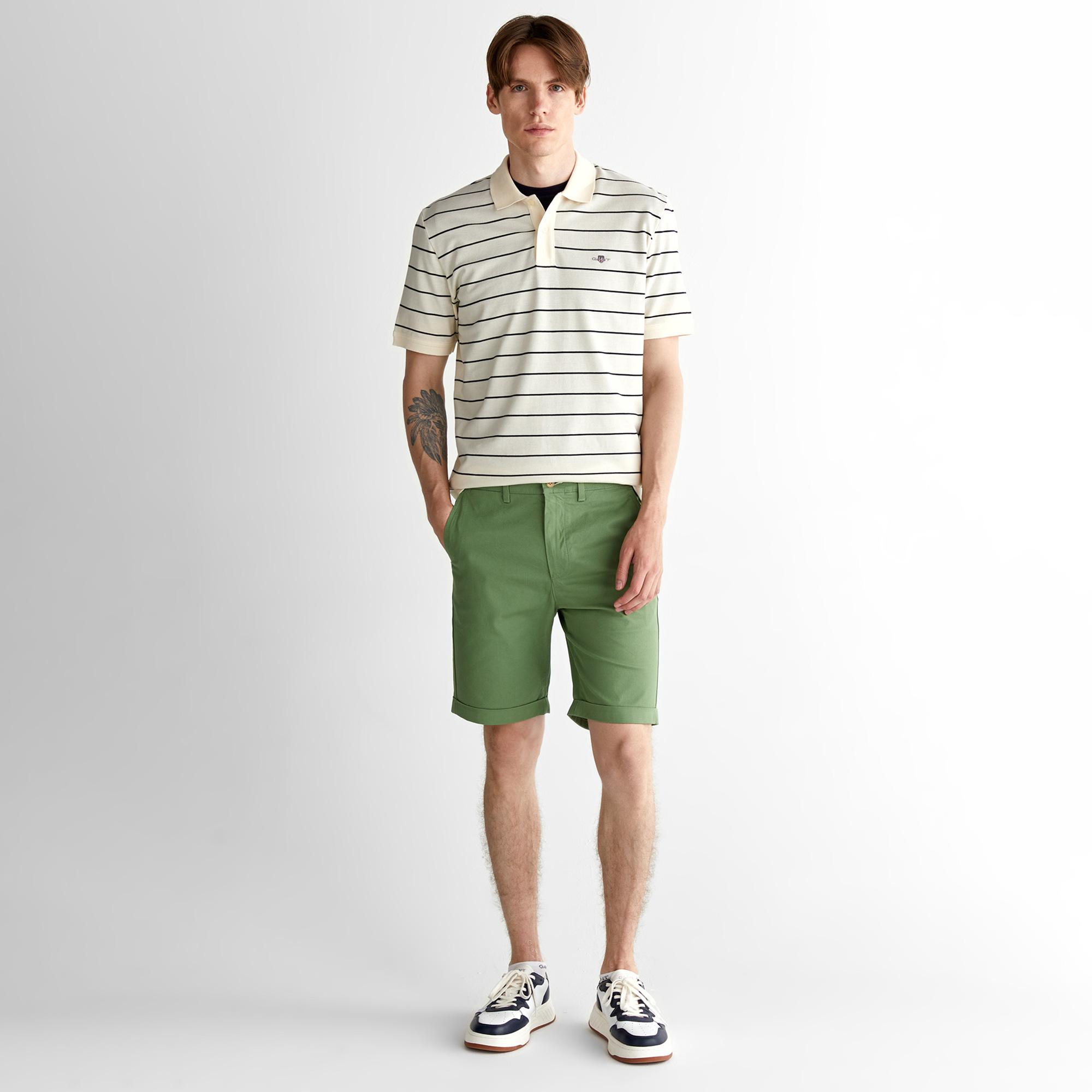 GANT Erkek Yeşil Slim Fit Şort