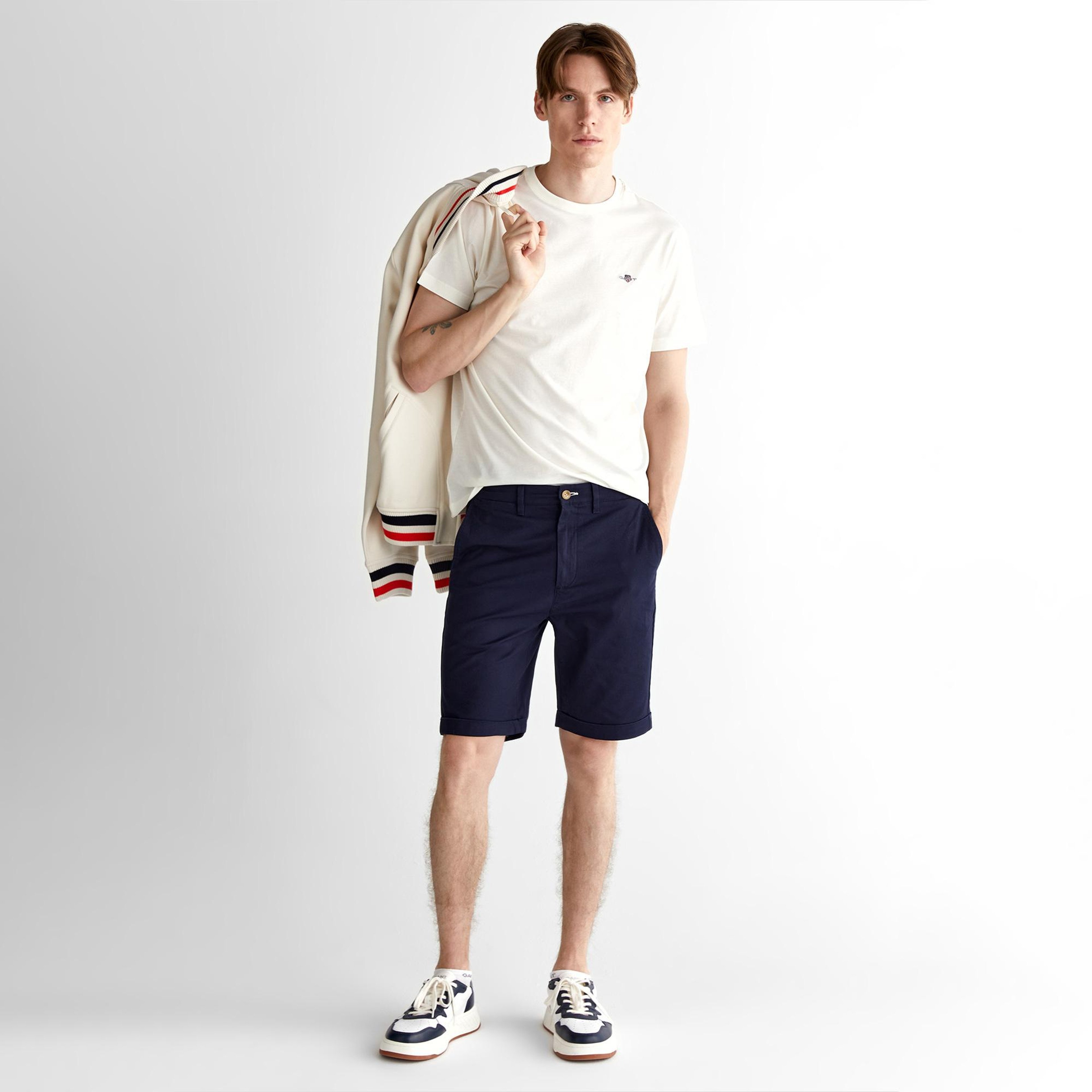 GANT Erkek Lacivert Slim Fit Şort