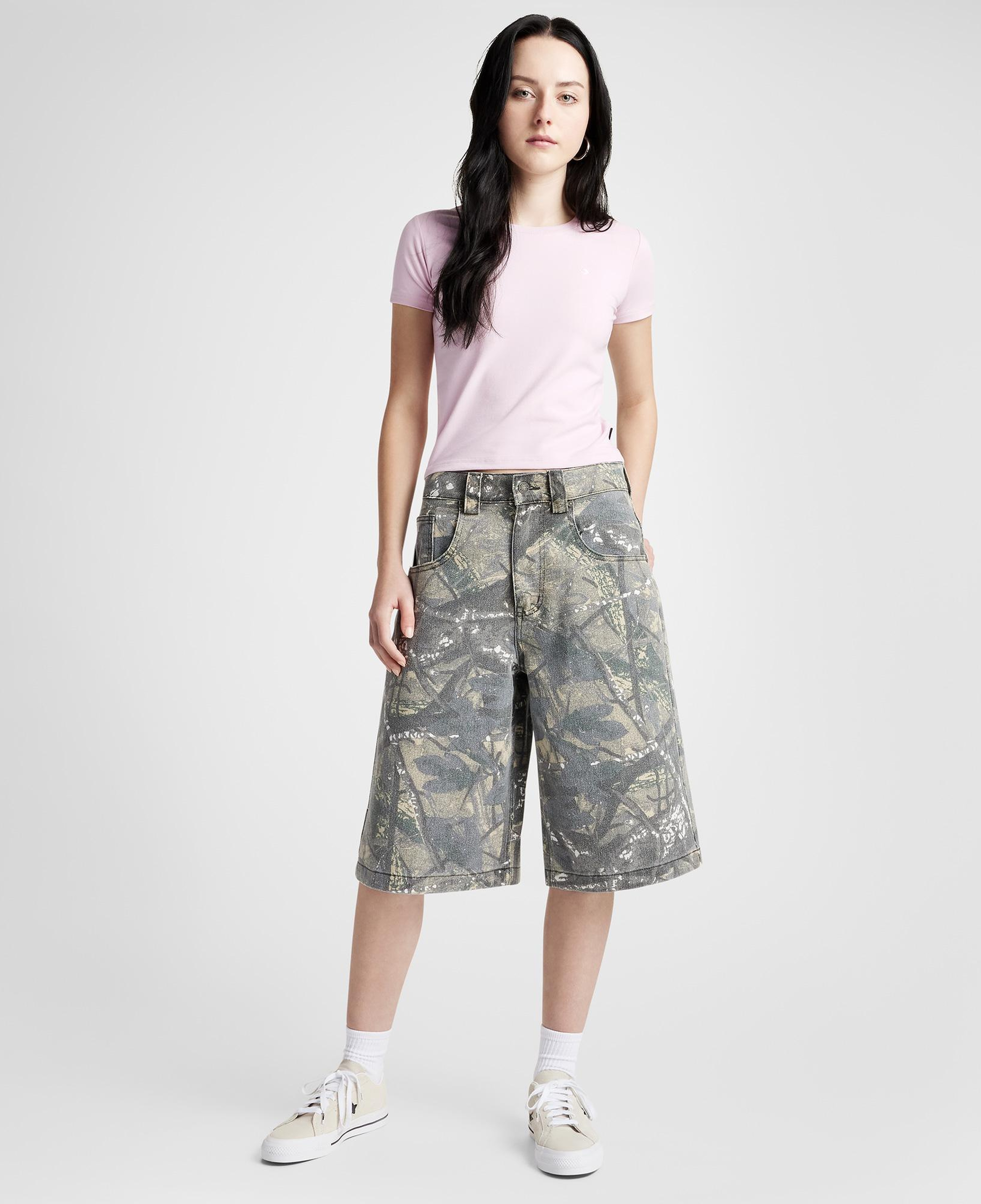 Converse Kadın Pembe Crop T-Shirt