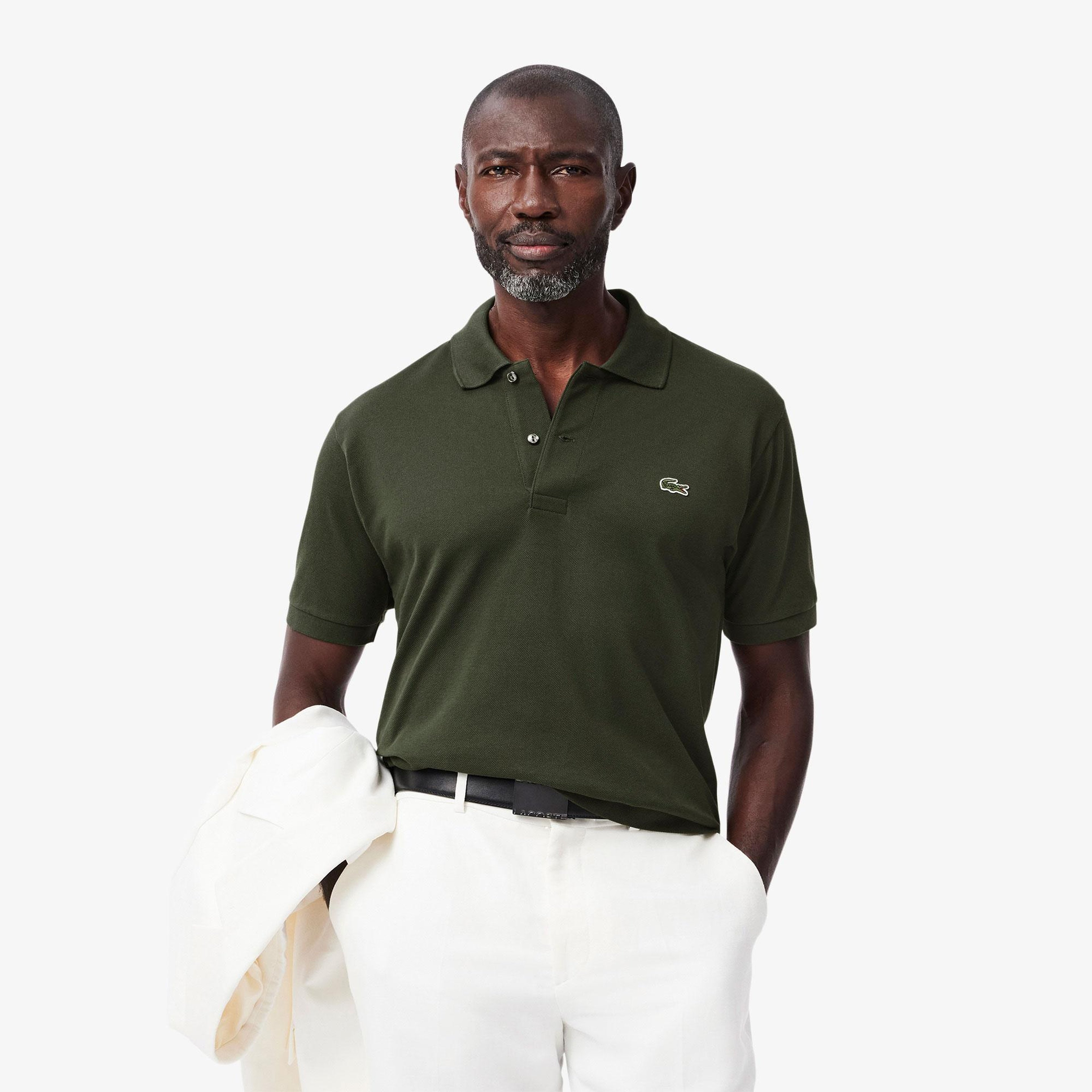 L.12.12 Erkek Classic Fit Koyu Yeşil Polo