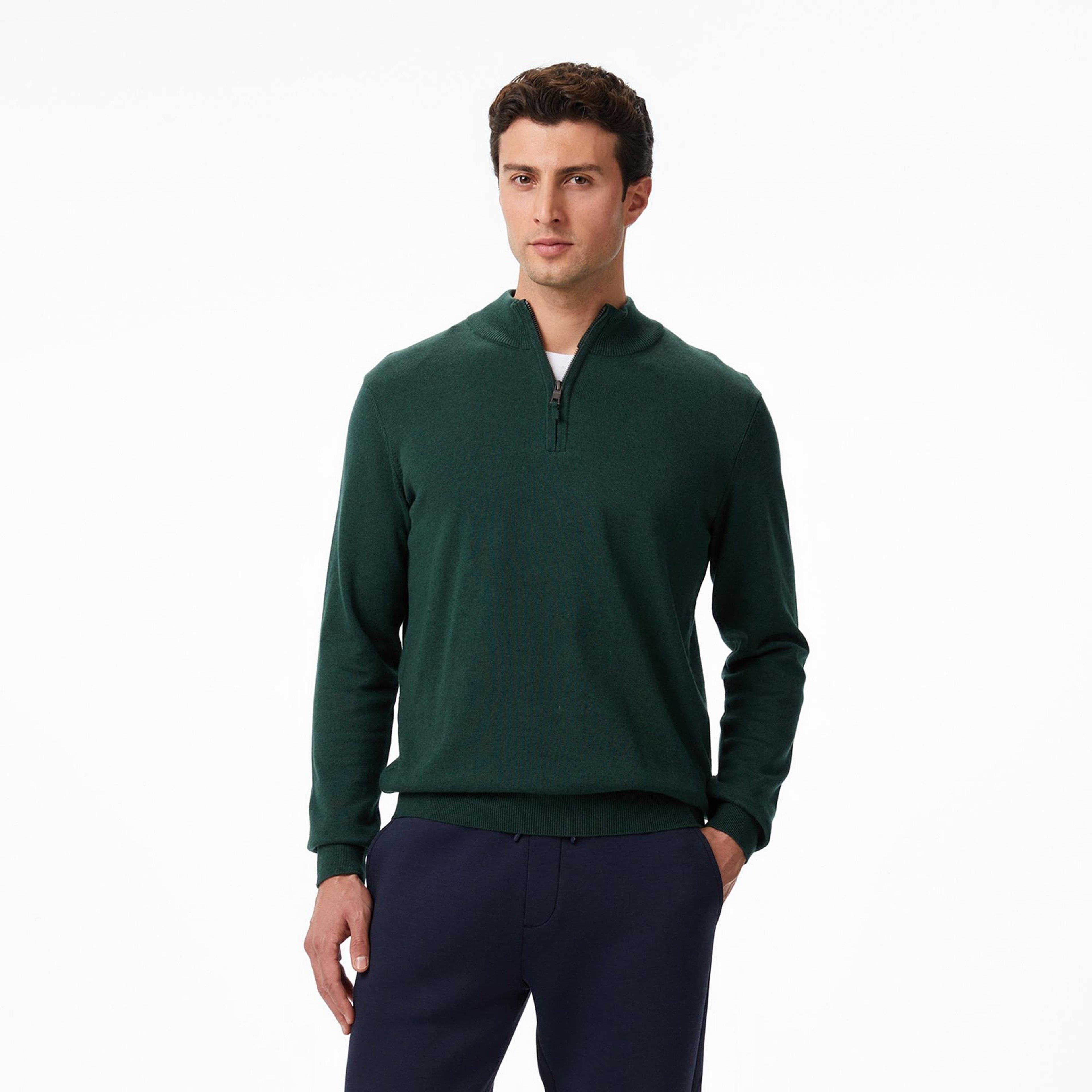 Nautica Erkek Yeşil Classic Fit Kazak