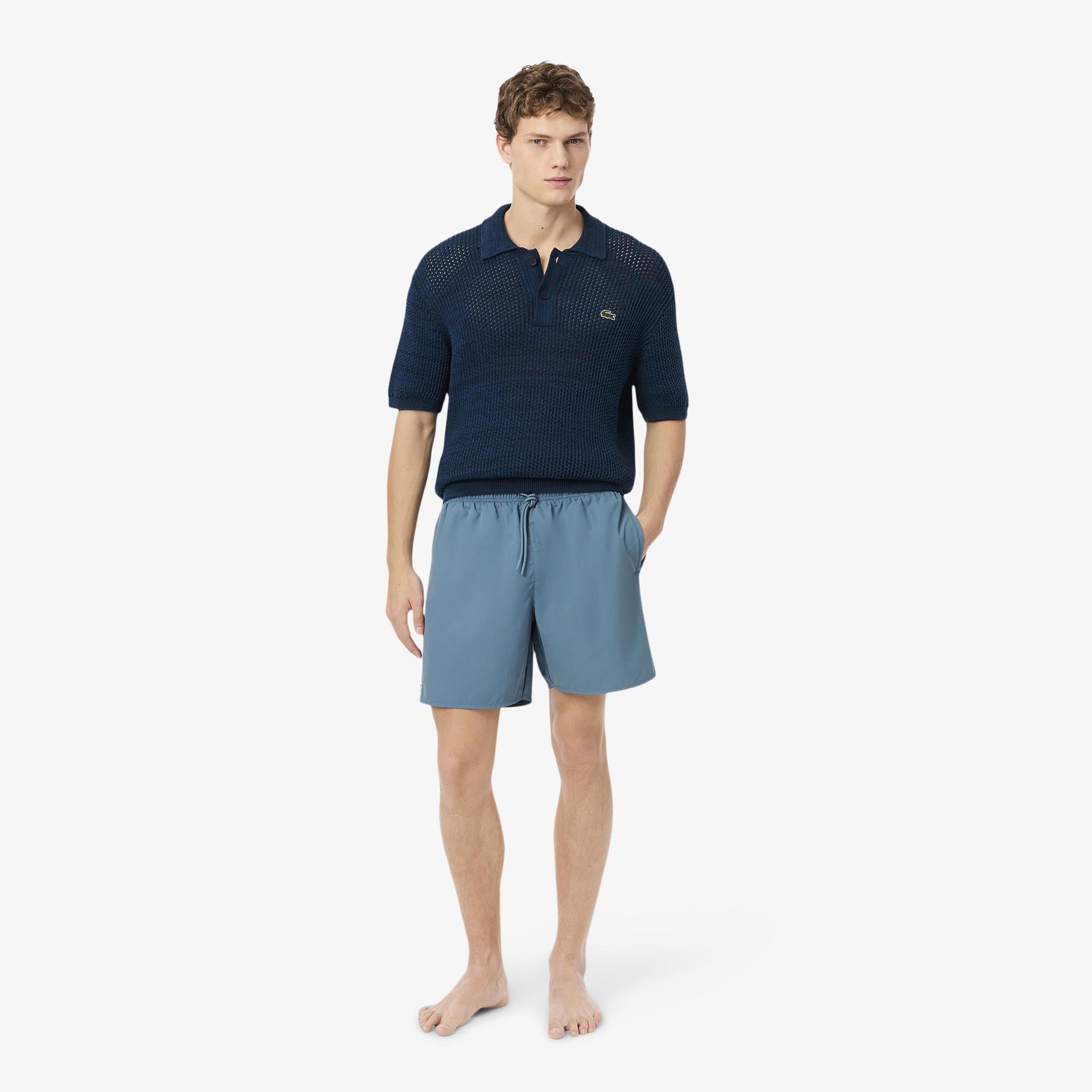 Lacoste Monochrome Erkek Mavi Deniz Şortu