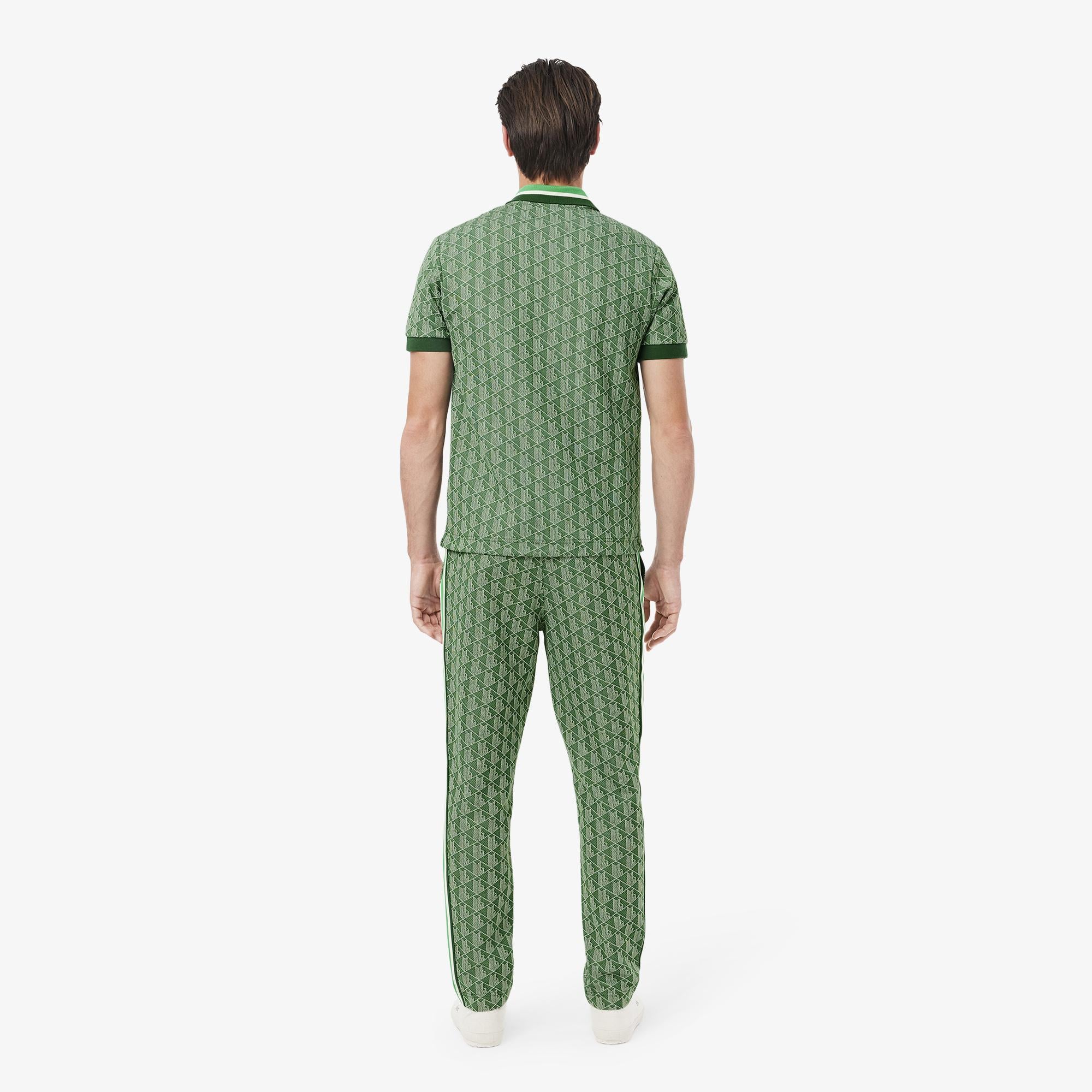 Paris Erkek Regular Fit Monogram Yeşil Eşofman Altı