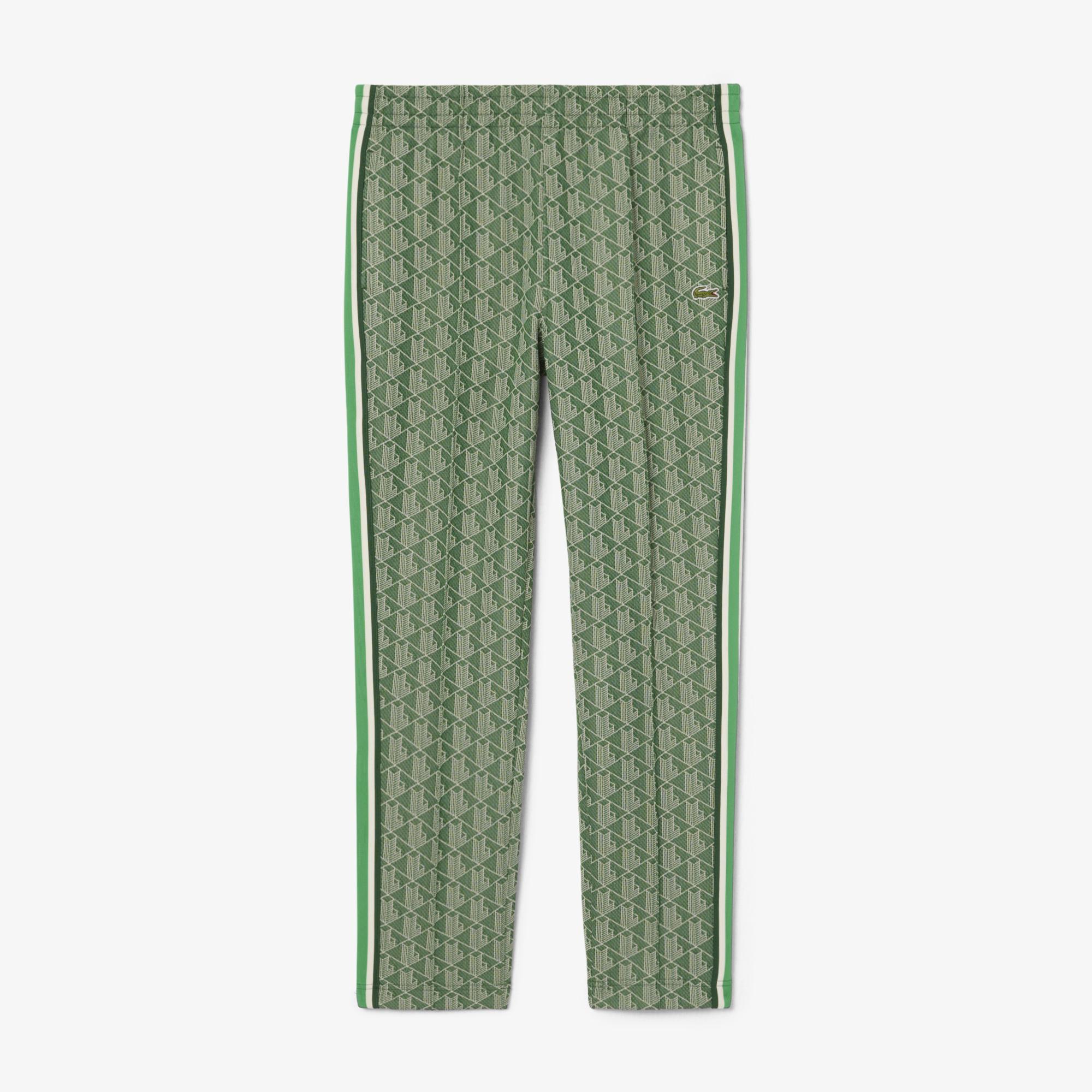 Paris Erkek Regular Fit Monogram Yeşil Eşofman Altı