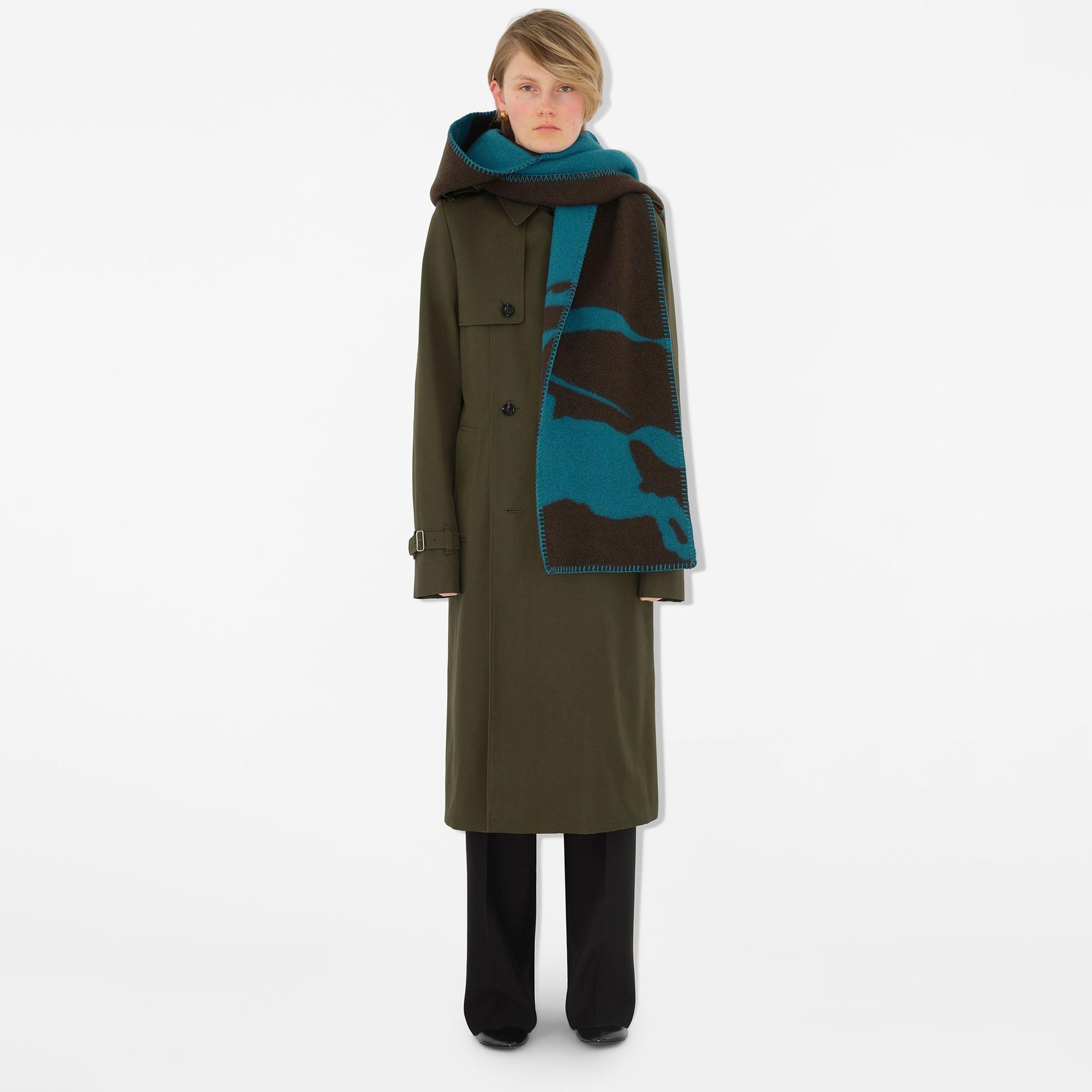 Burberry Kadın Mavi Yün Atkı