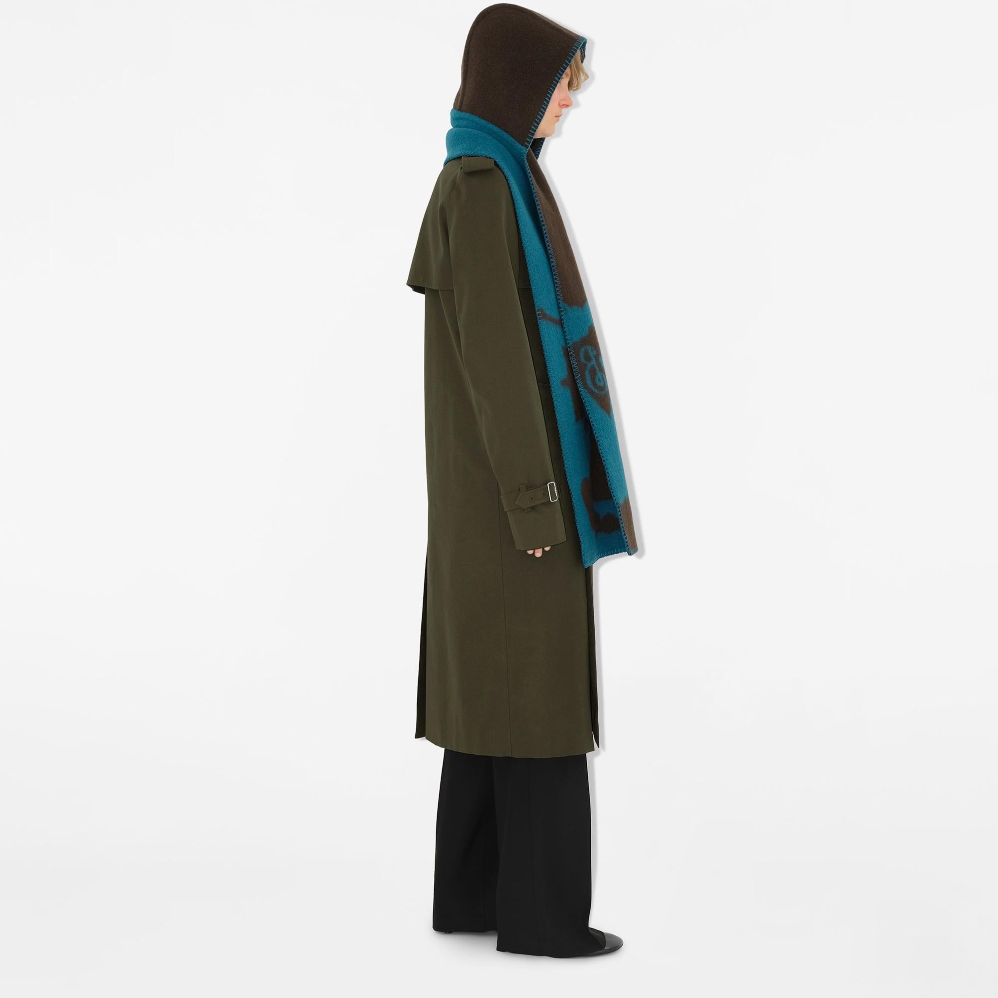 Burberry Kadın Mavi Yün Atkı