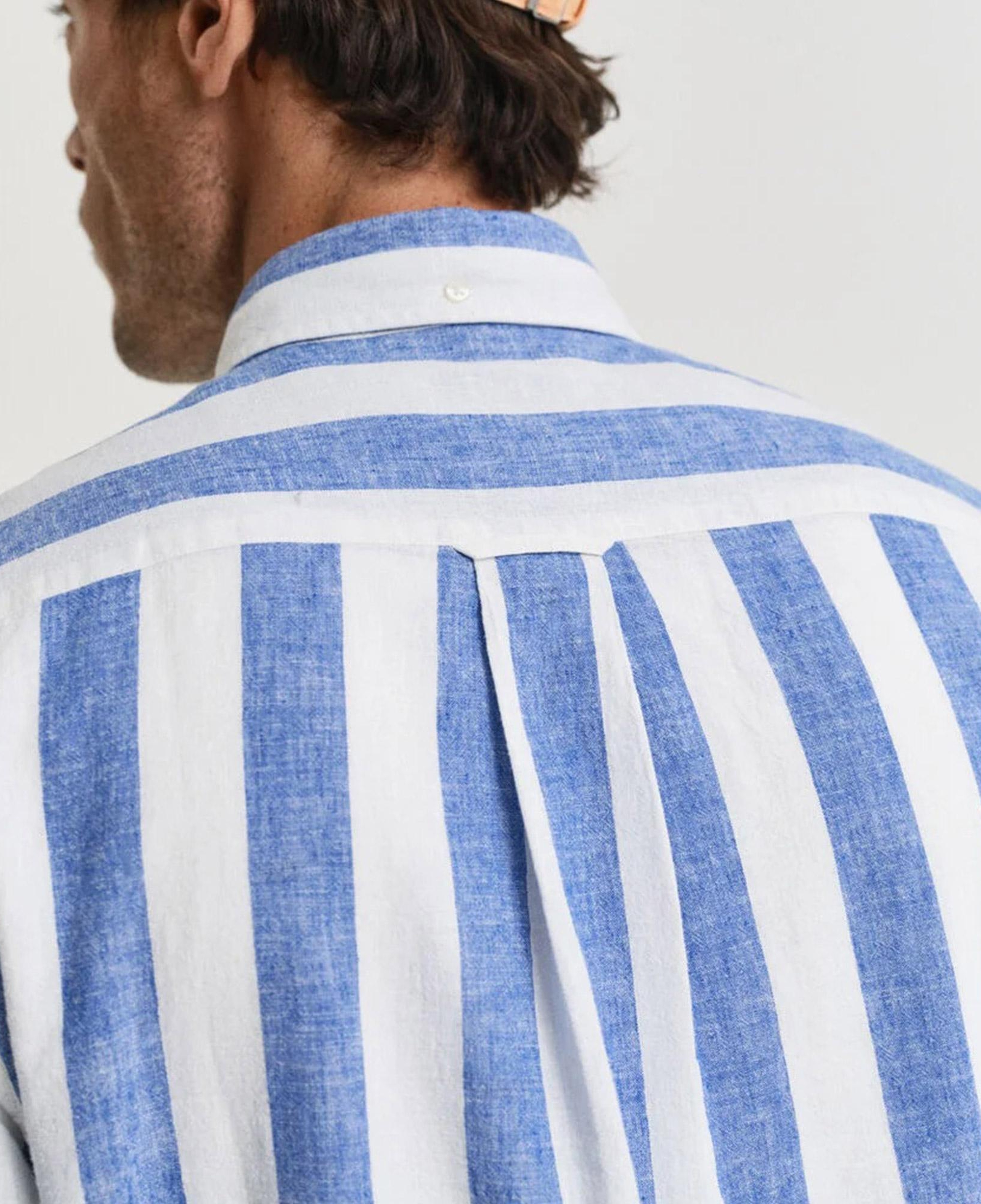GANT Erkek Mavi  Regular Fit Düğmeli Yaka Çizgili Gömlek