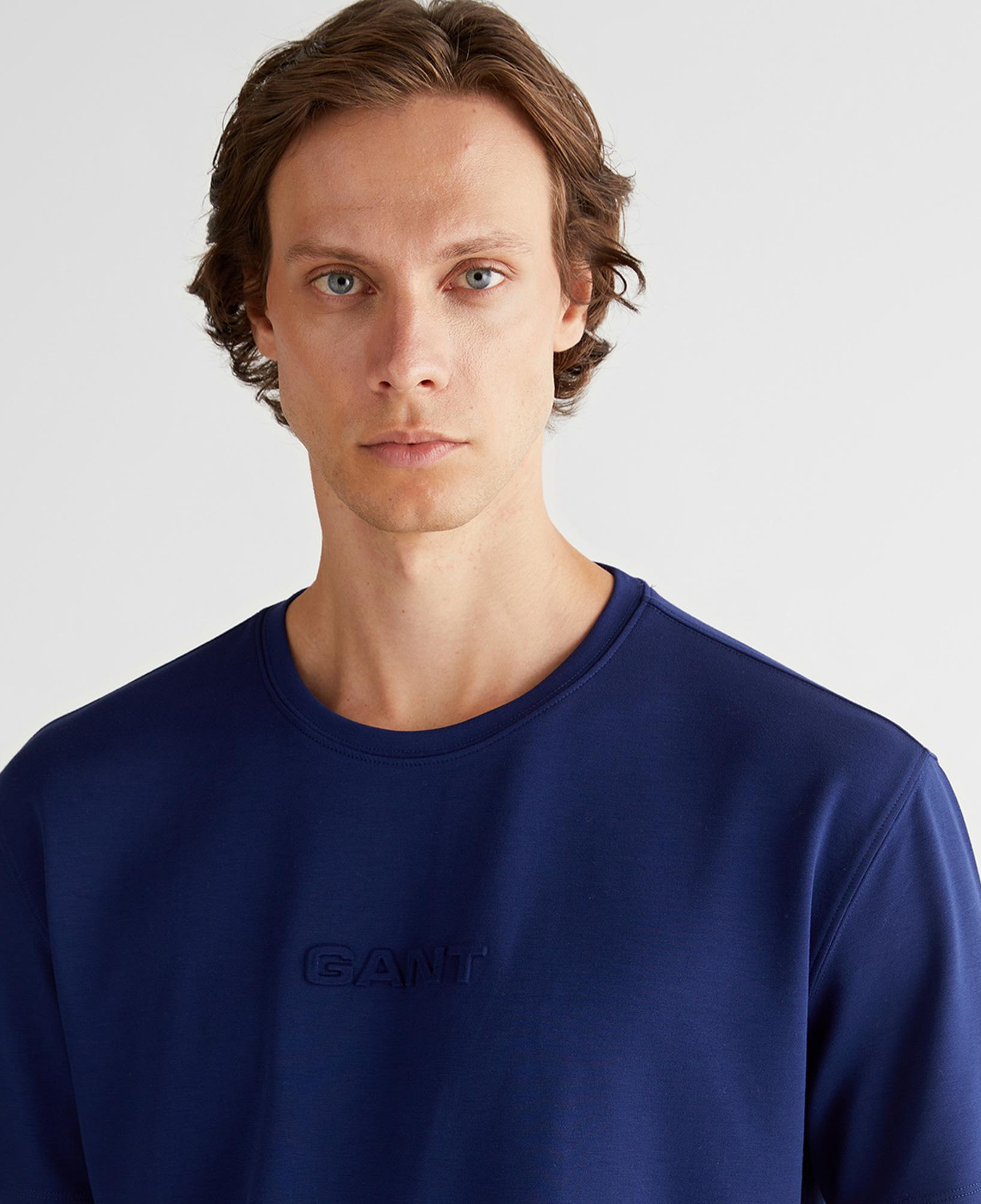 Erkek Mavi Relaxed Fit T-Shirt