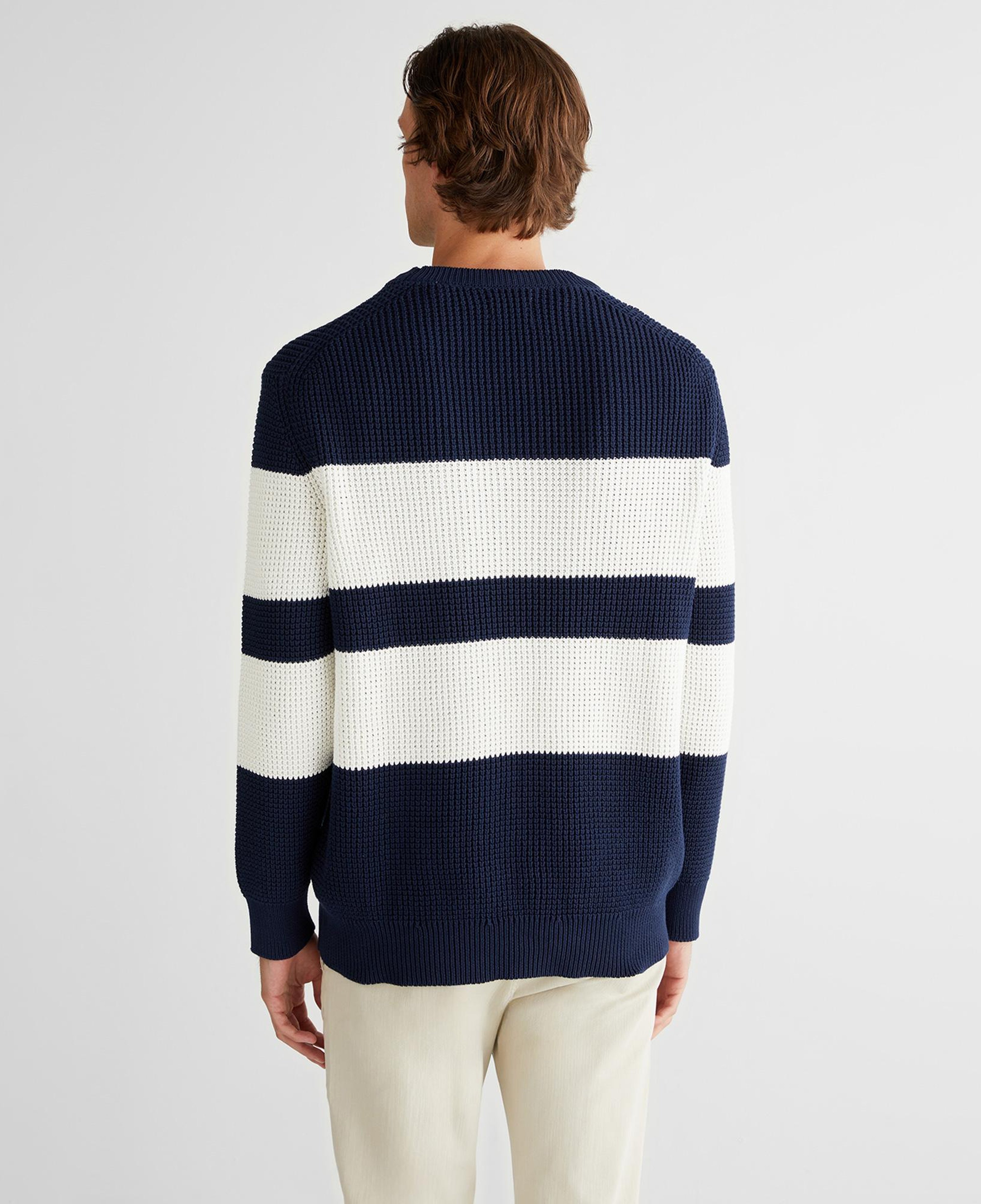 GANT Erkek Lacivert Relaxed Fit Bisiklet Yaka Triko