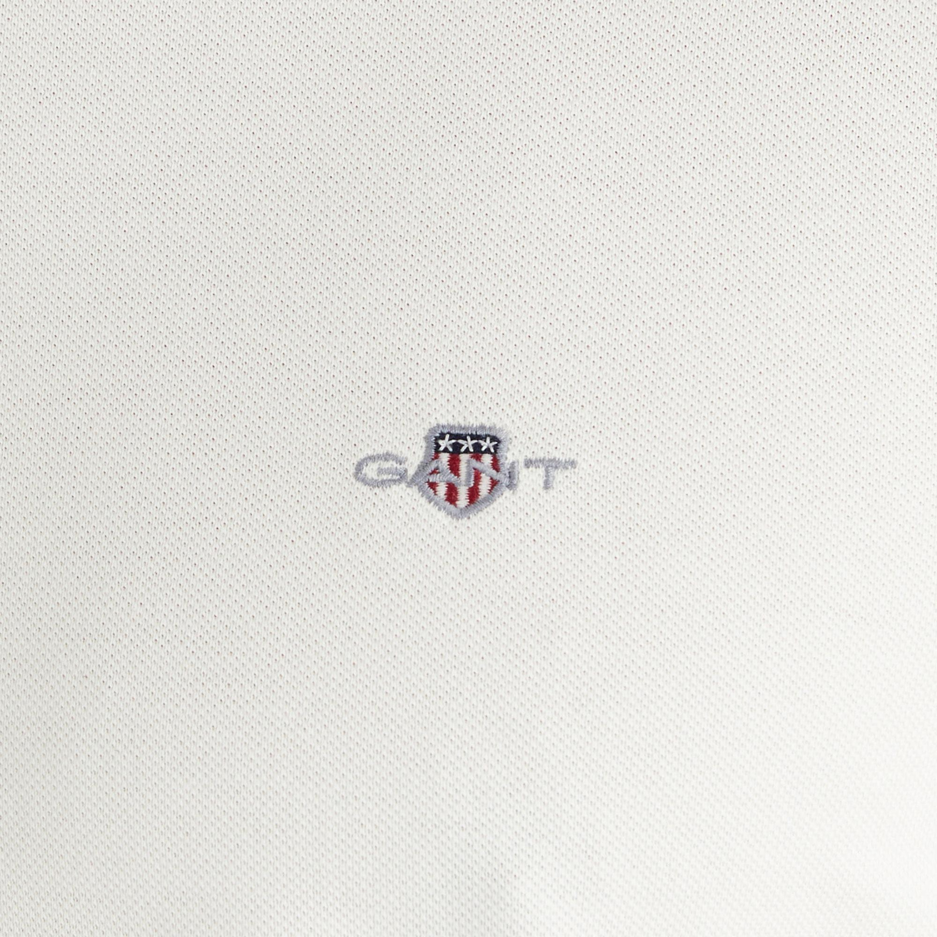 GANT Erkek Beyaz Regular Fit Bisiklet Yaka T-Shirt